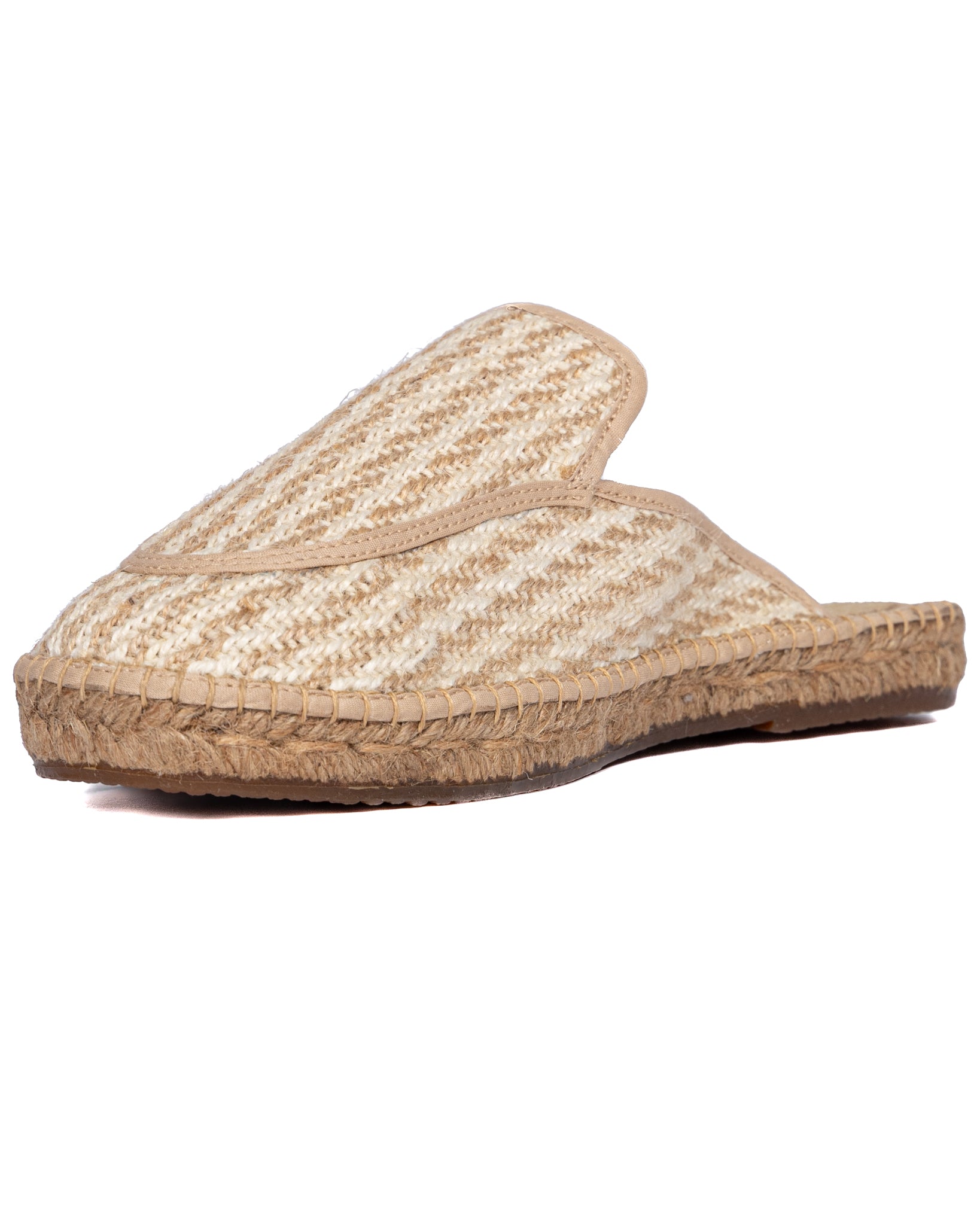 Polignano - mules espadrillas intrecciata beige