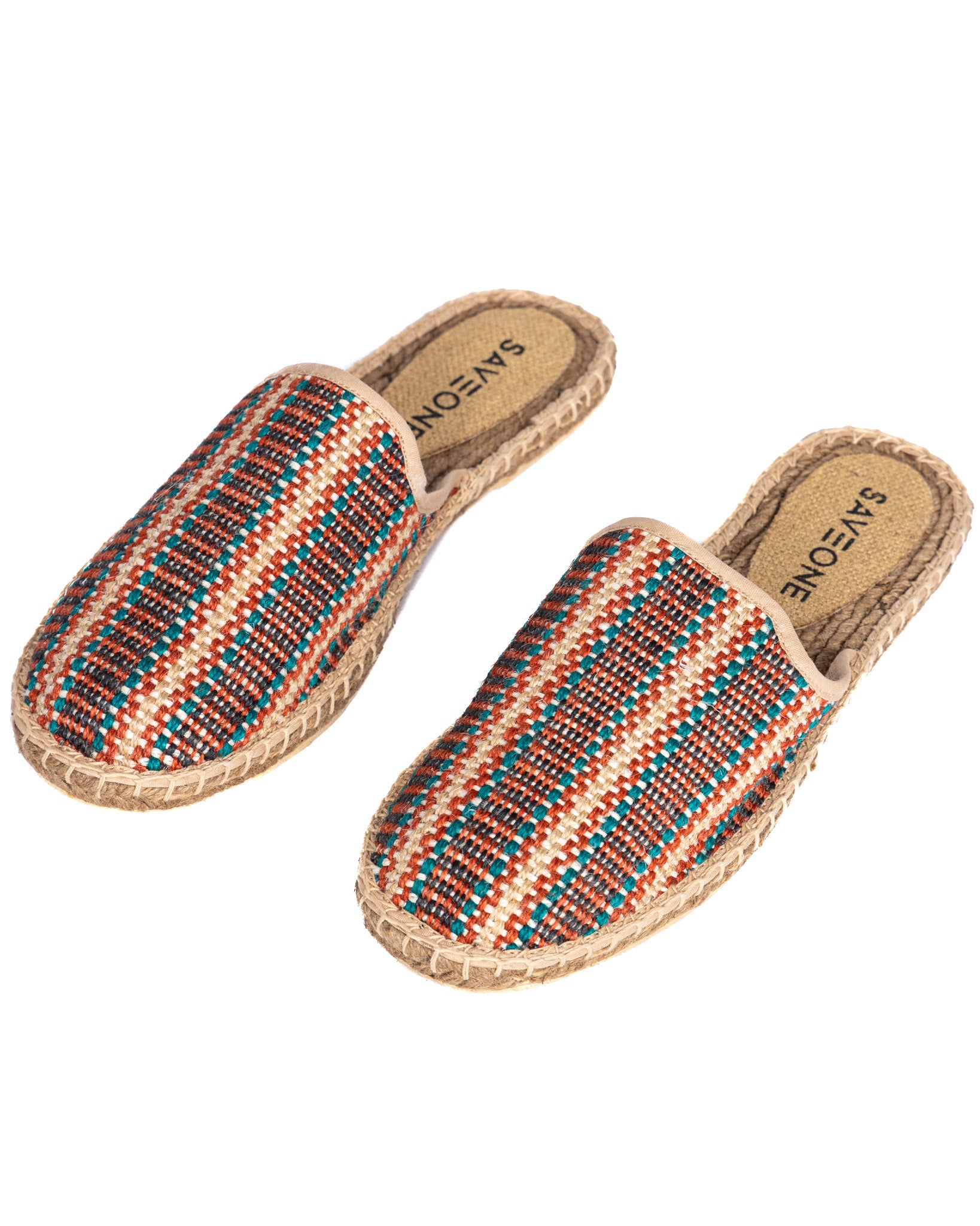 Taormina - multicolor striped espadrilles mules