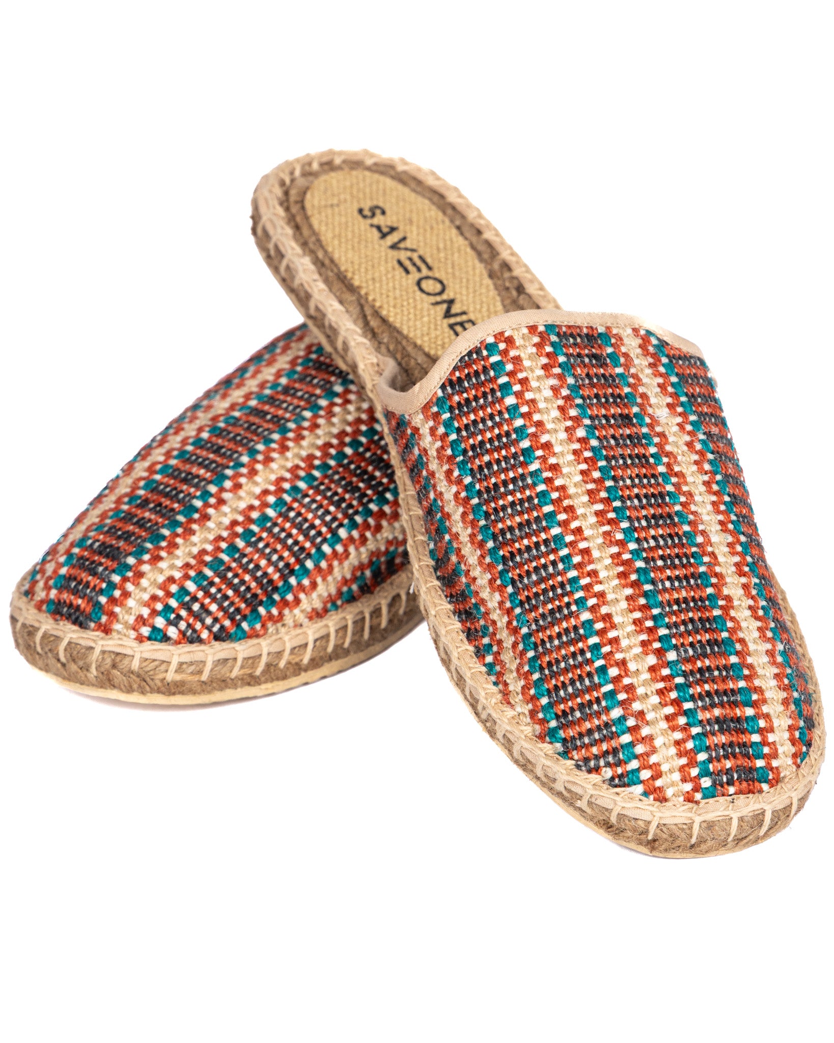 Taormina - multicolor striped espadrilles mules