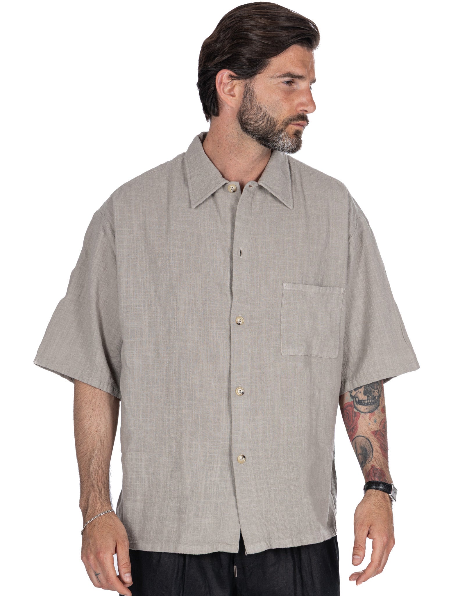 Madeira - chemise oversize en tissage de ficelle