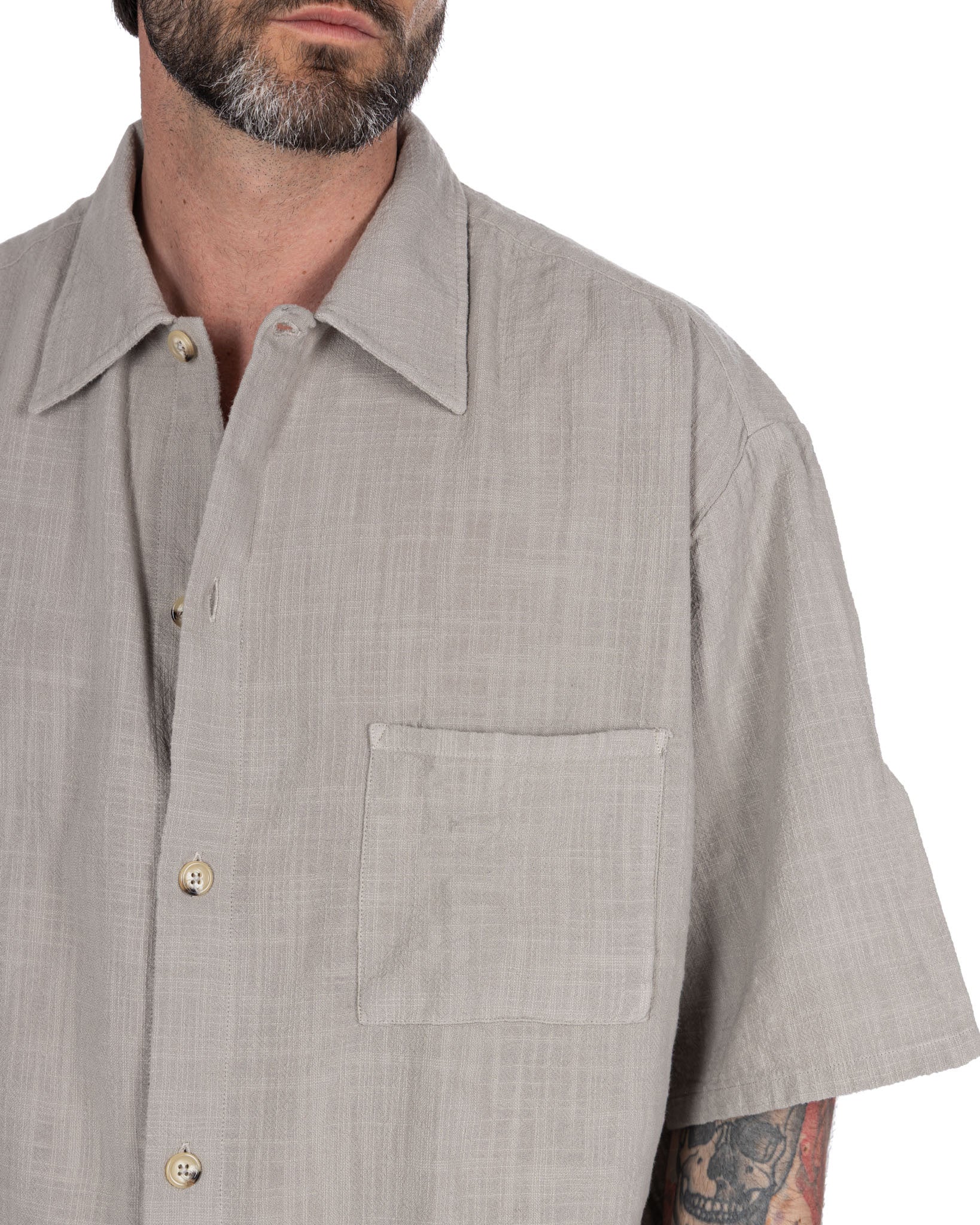 Madeira - chemise oversize en tissage de ficelle