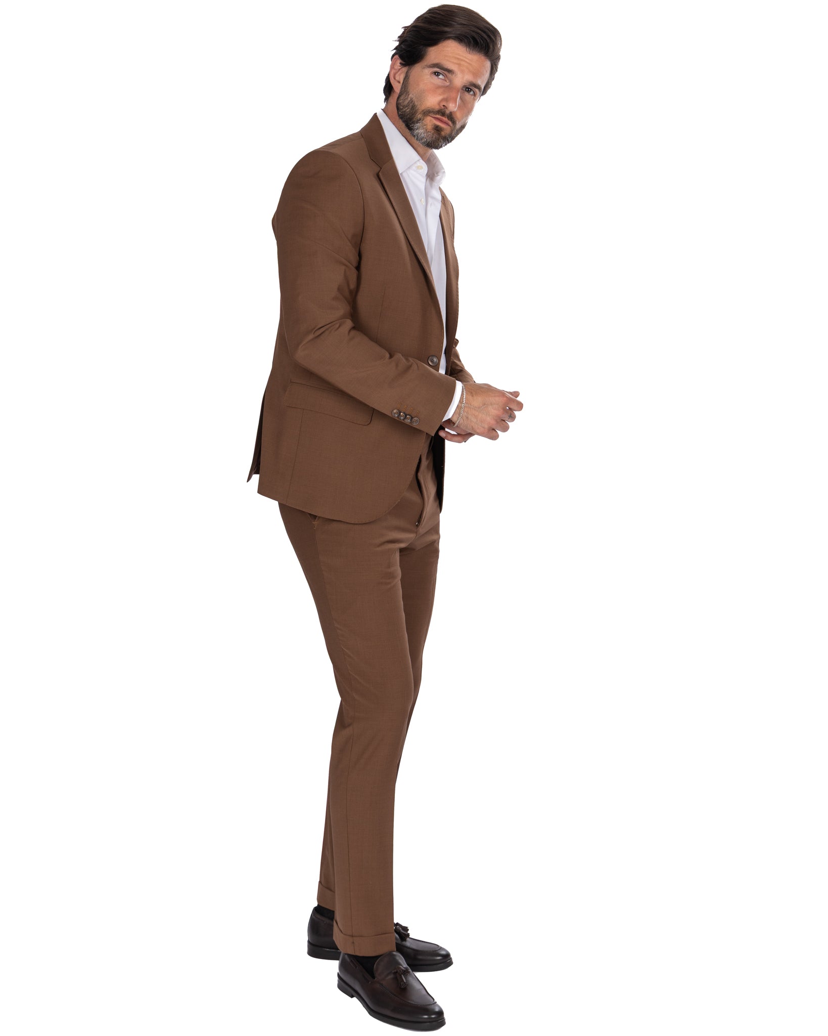 New York - Single Breasted Tobacco Wool Suit