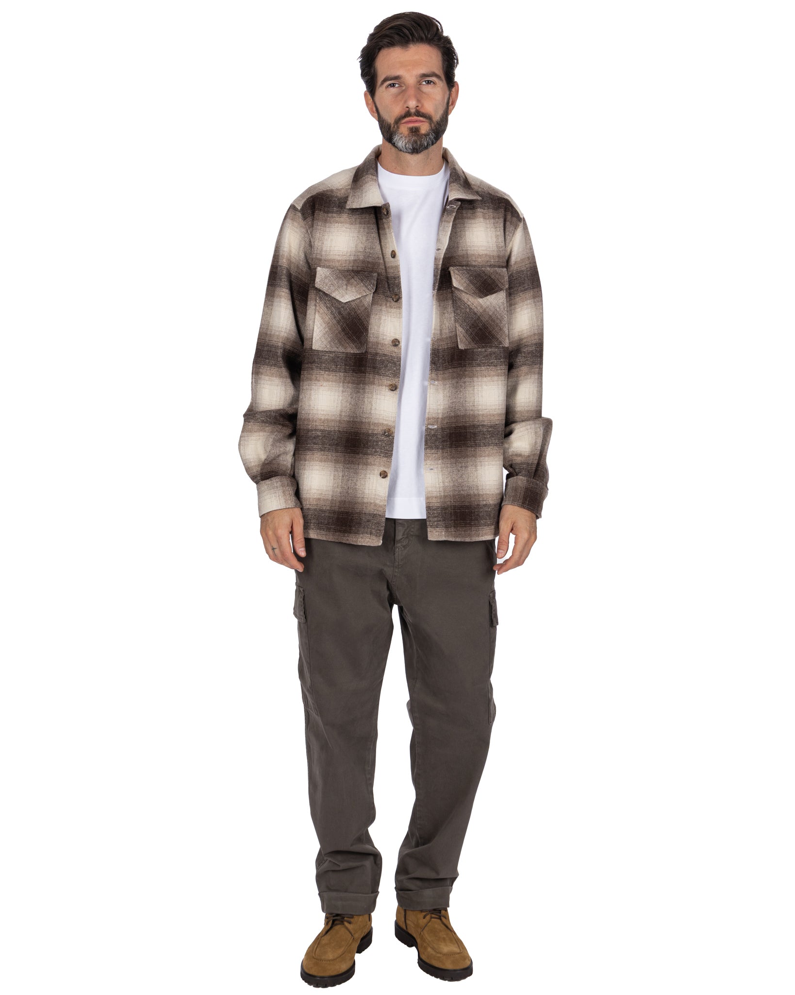 Camicia Odin a quadri beige