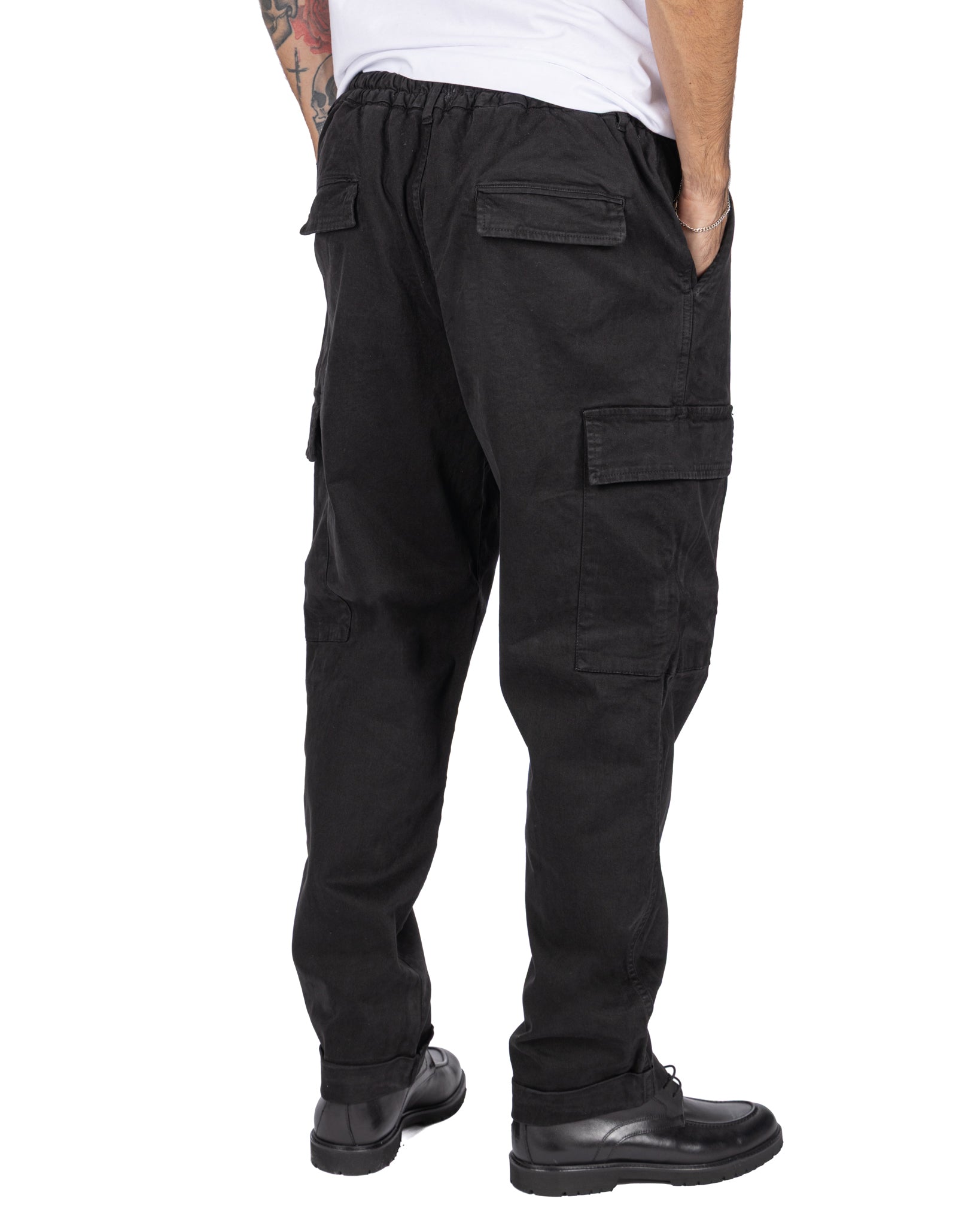 Pantalone cargo Kodak in cotone nero