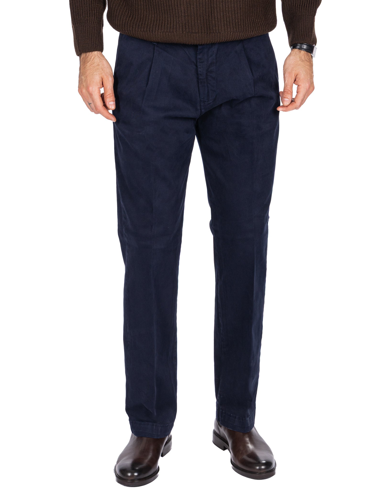 Sean blue cotton trousers
