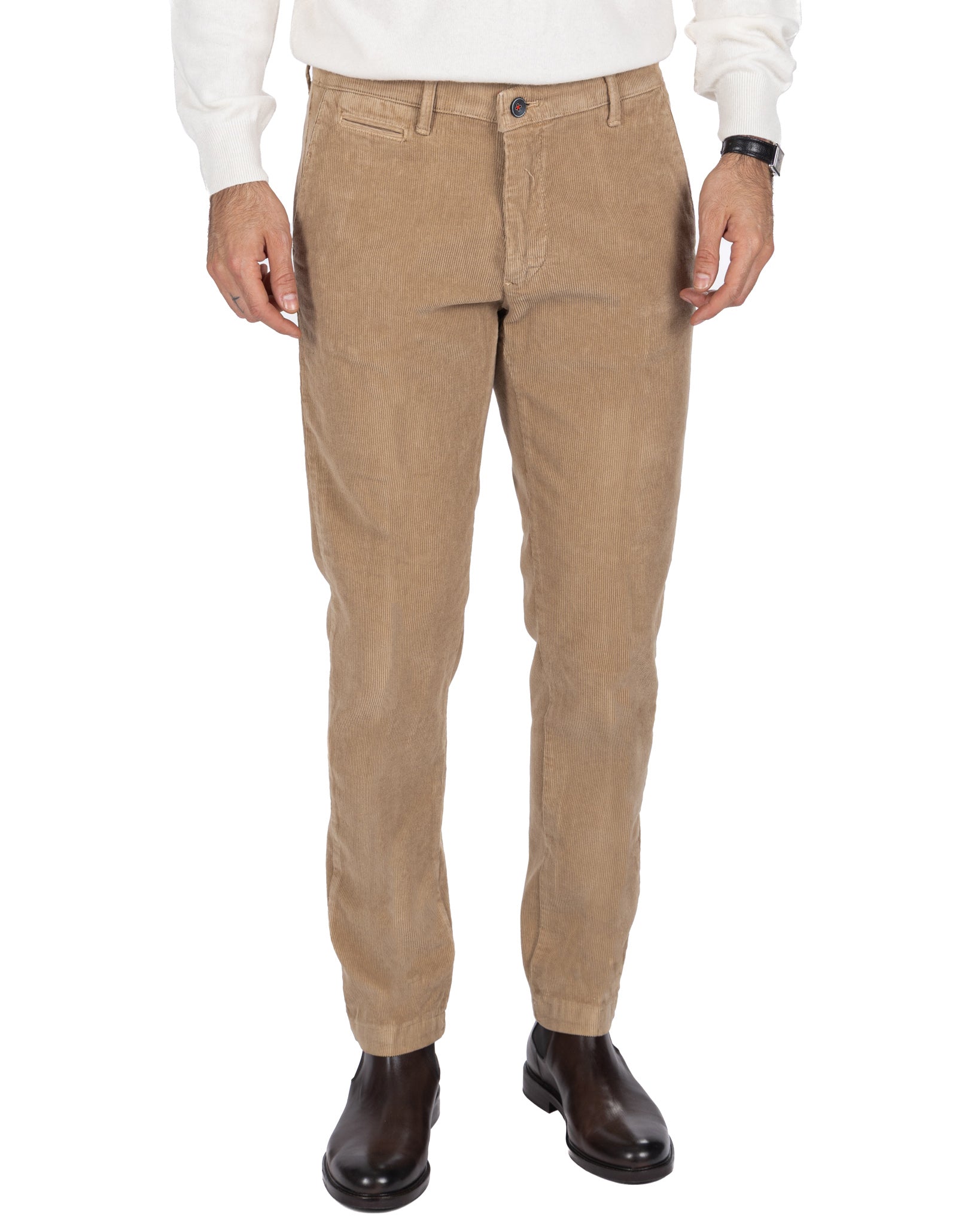 Harlan trousers in tobacco velvet