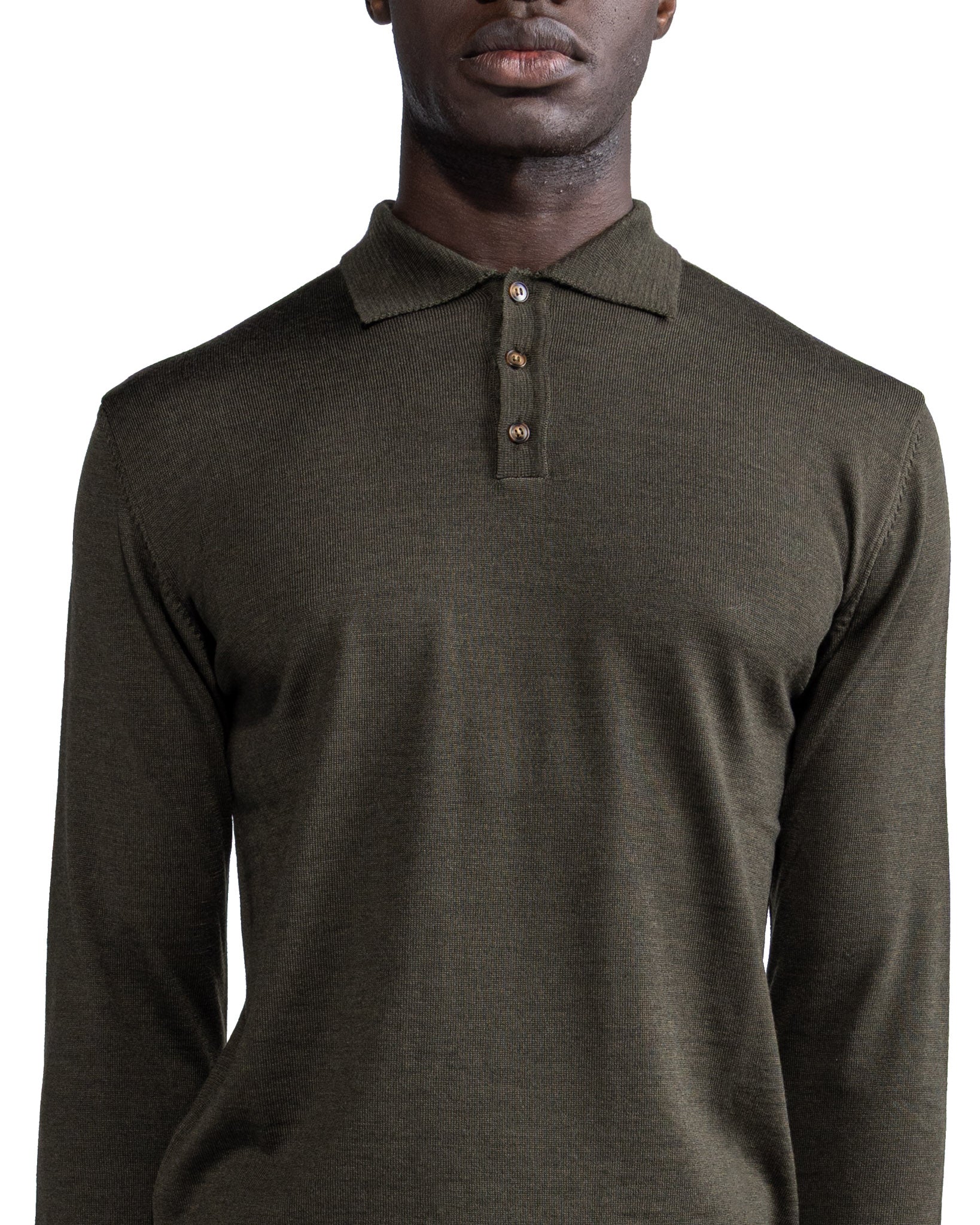 Polo Rovigo in lana Tollegno militare