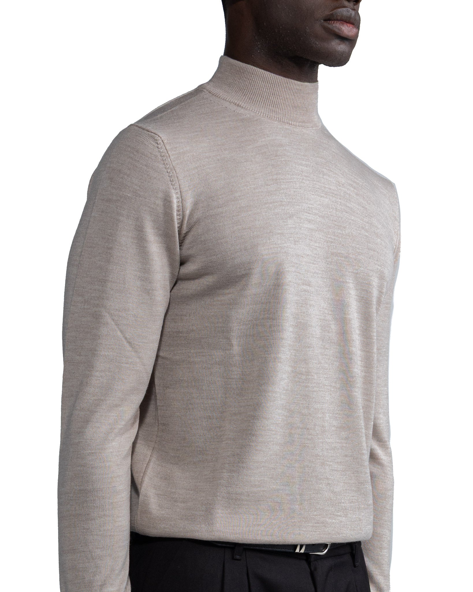 Ancona Wolf in Tollegno Sand Wool