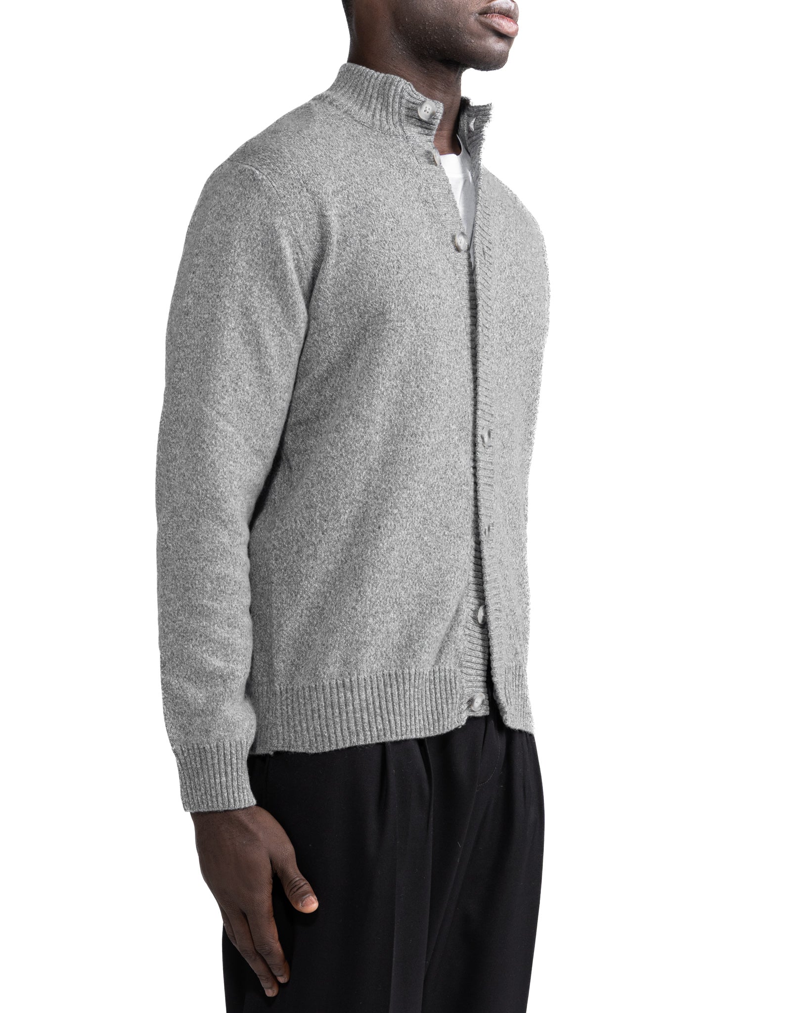 Tavolara mouliné grey knitted jacket