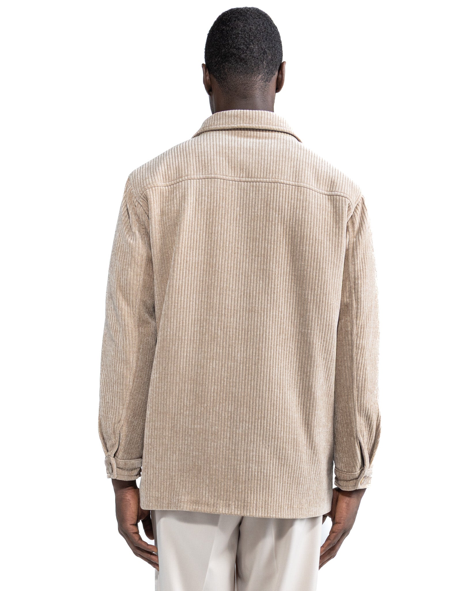Veste oversize Jeremie en velours beige