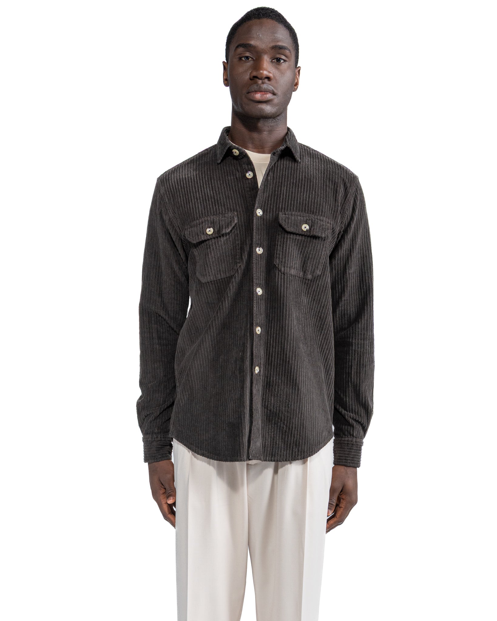 Atlantis shirt in dark velvet