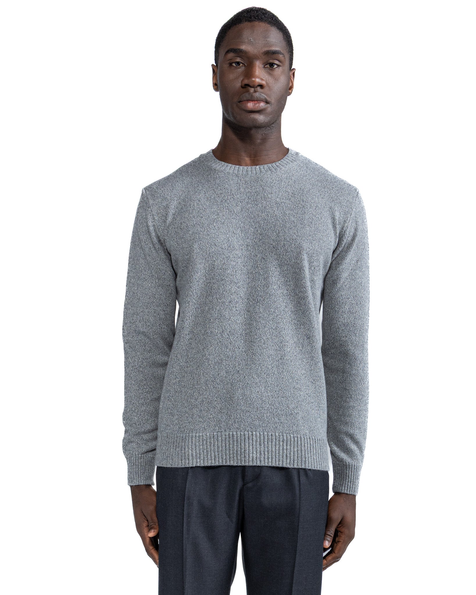 Willie crewneck in grey boucle