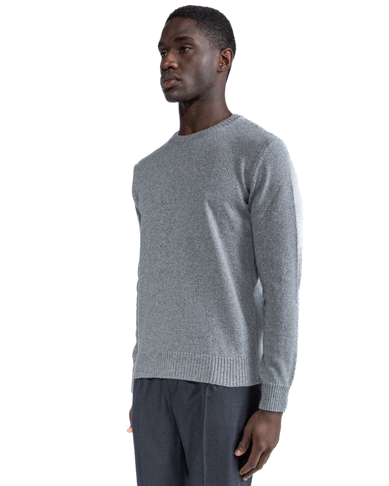 Willie crewneck in grey boucle