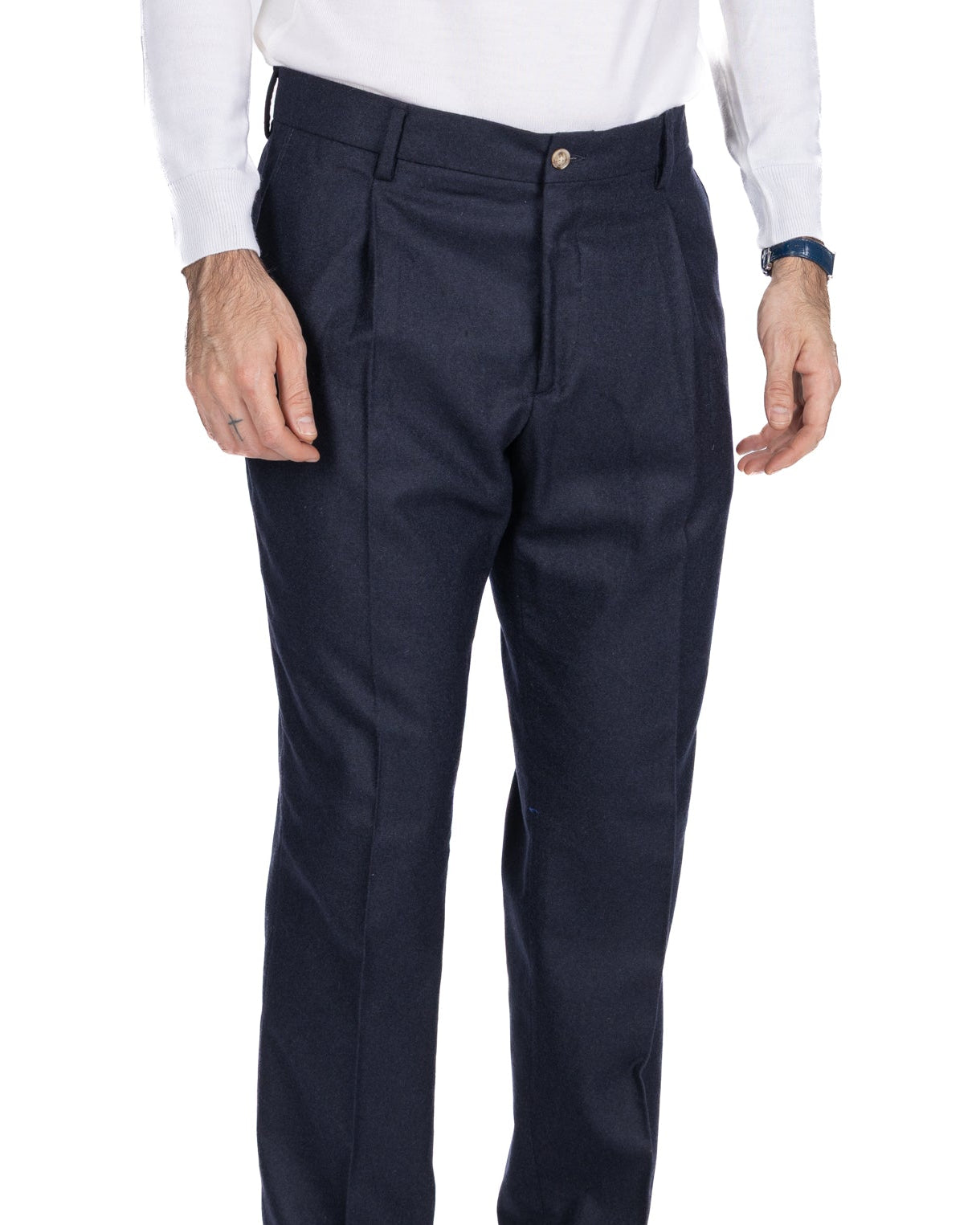 Nikon Blue Flannel Trousers