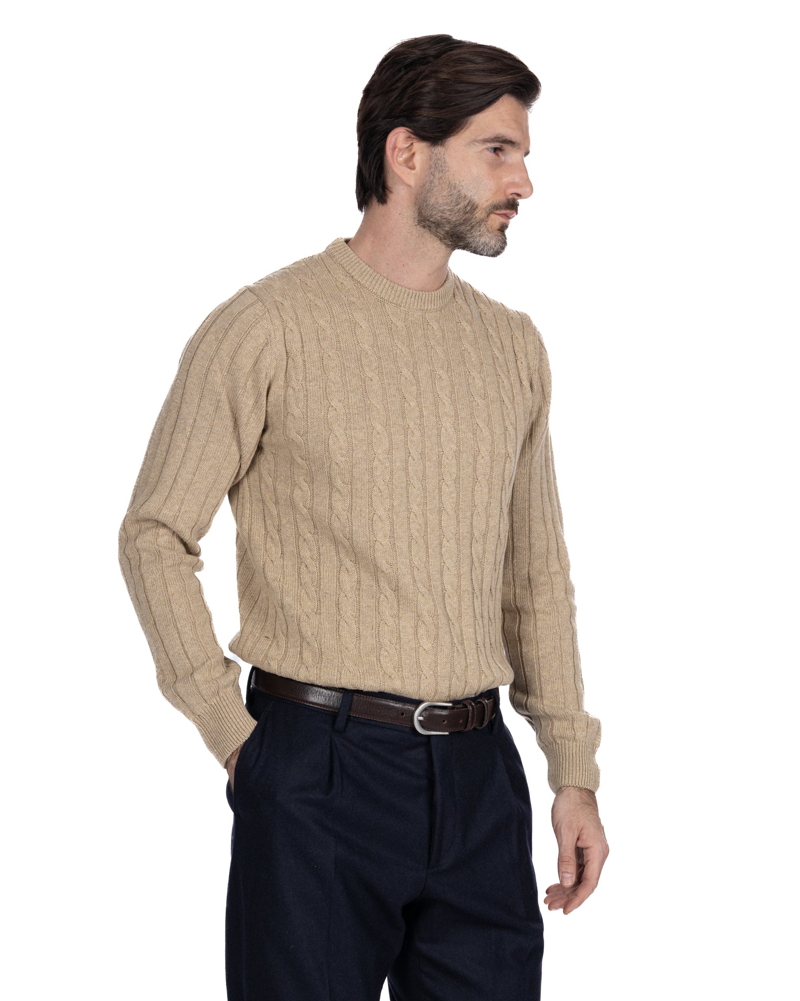 Girocollo Tambora a trecce beige