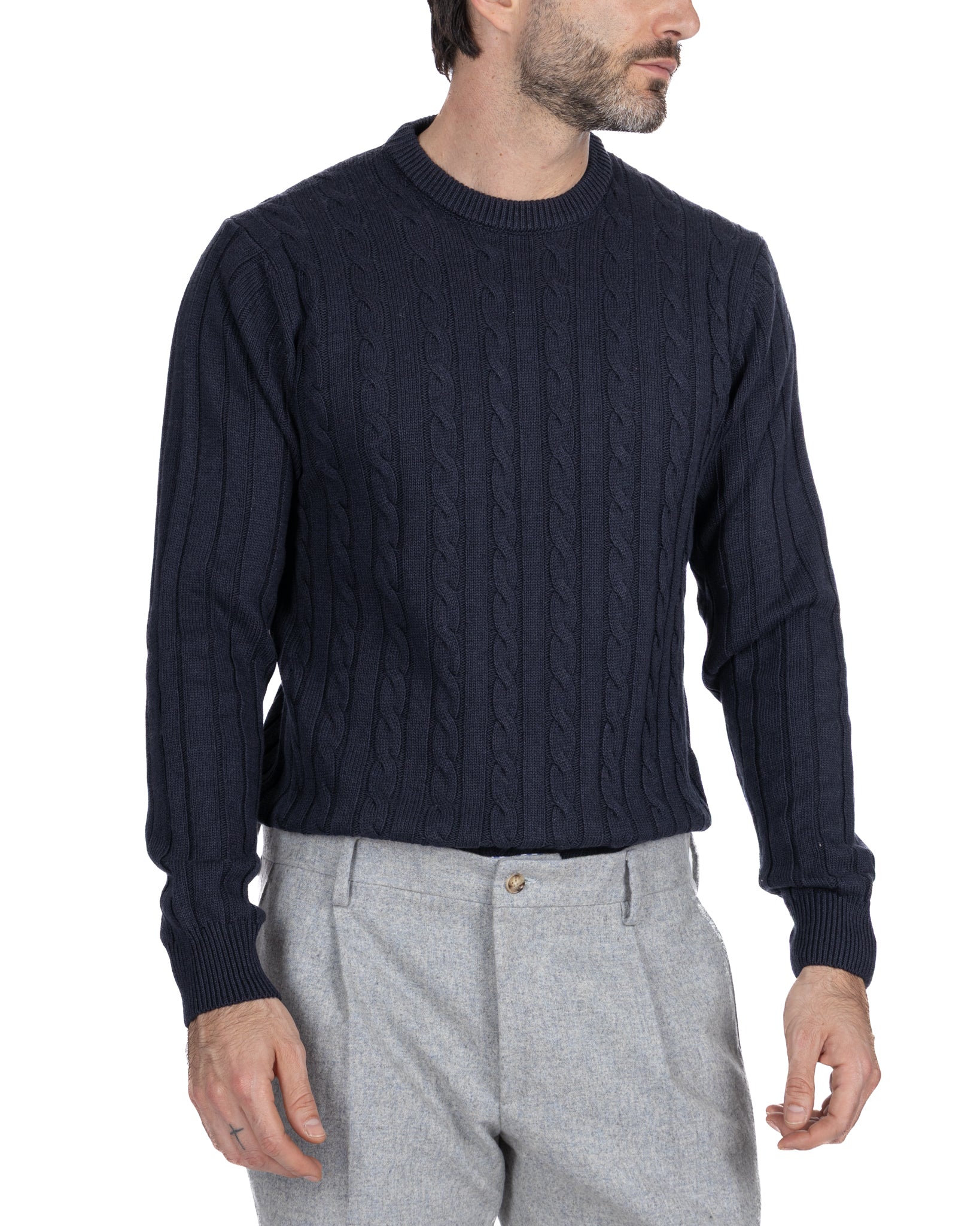 Collier ras du cou Tambora avec tresses bleues