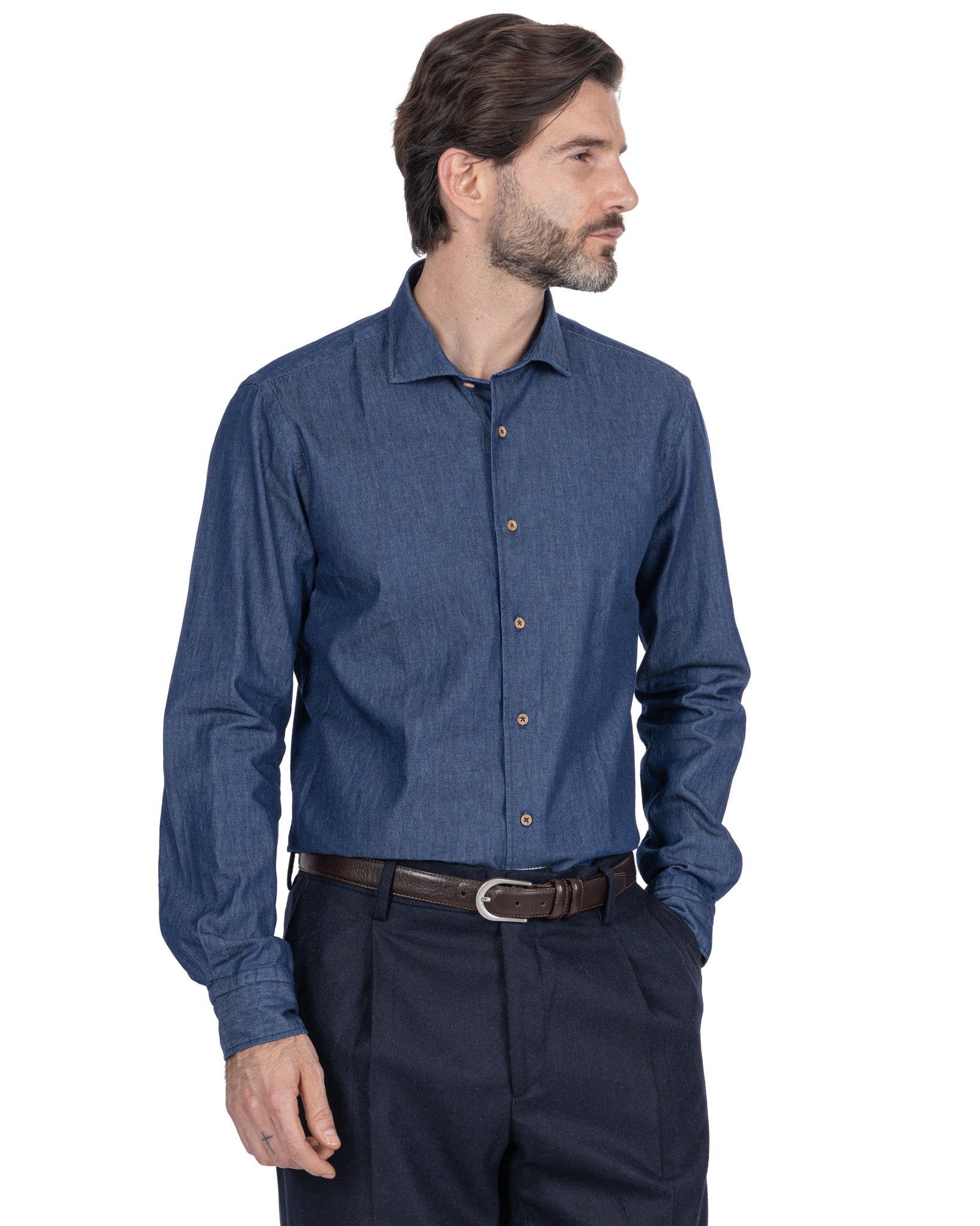 Mark camicia jeans lavaggio zero