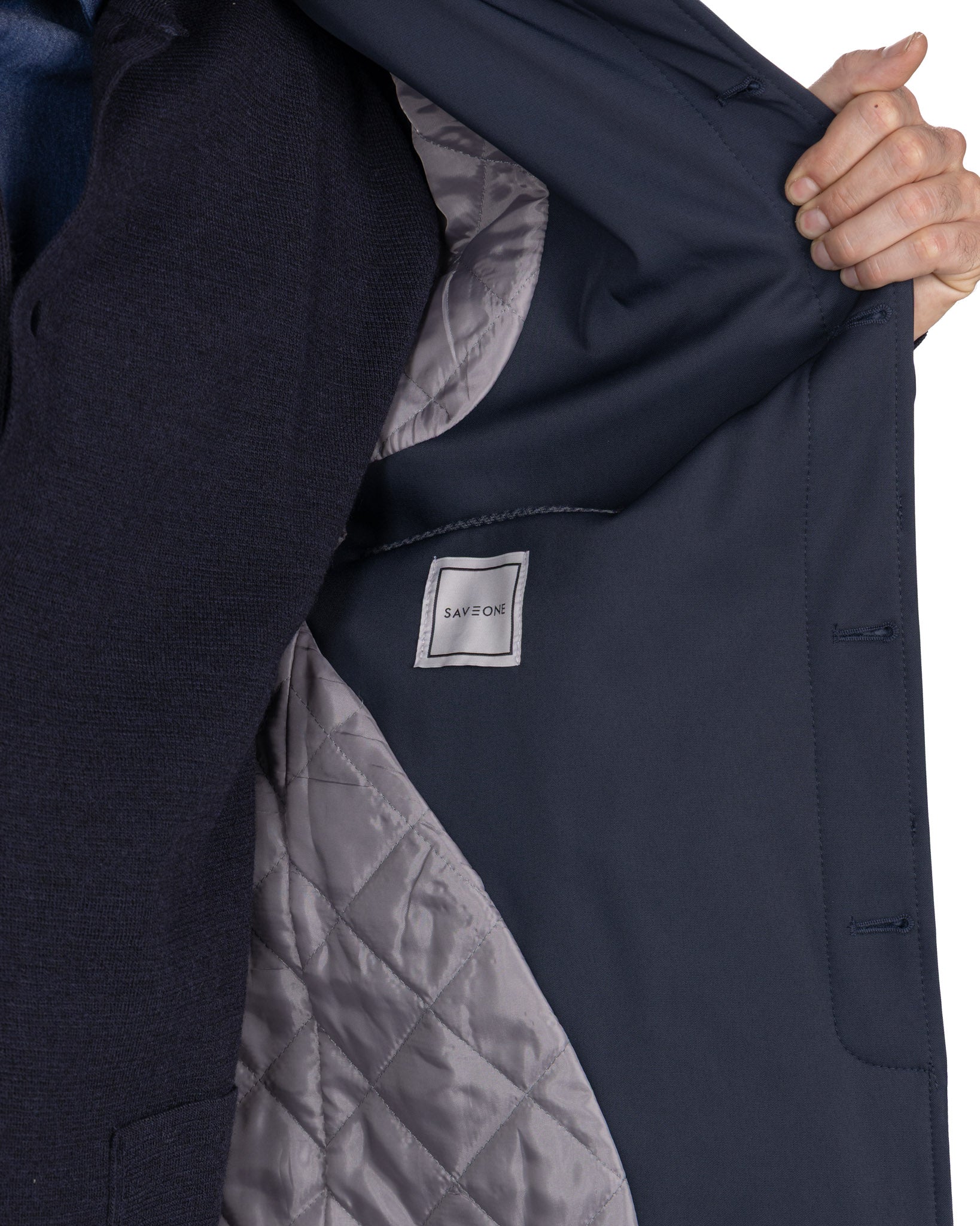 Trench Tyler tecnico trapuntato blu