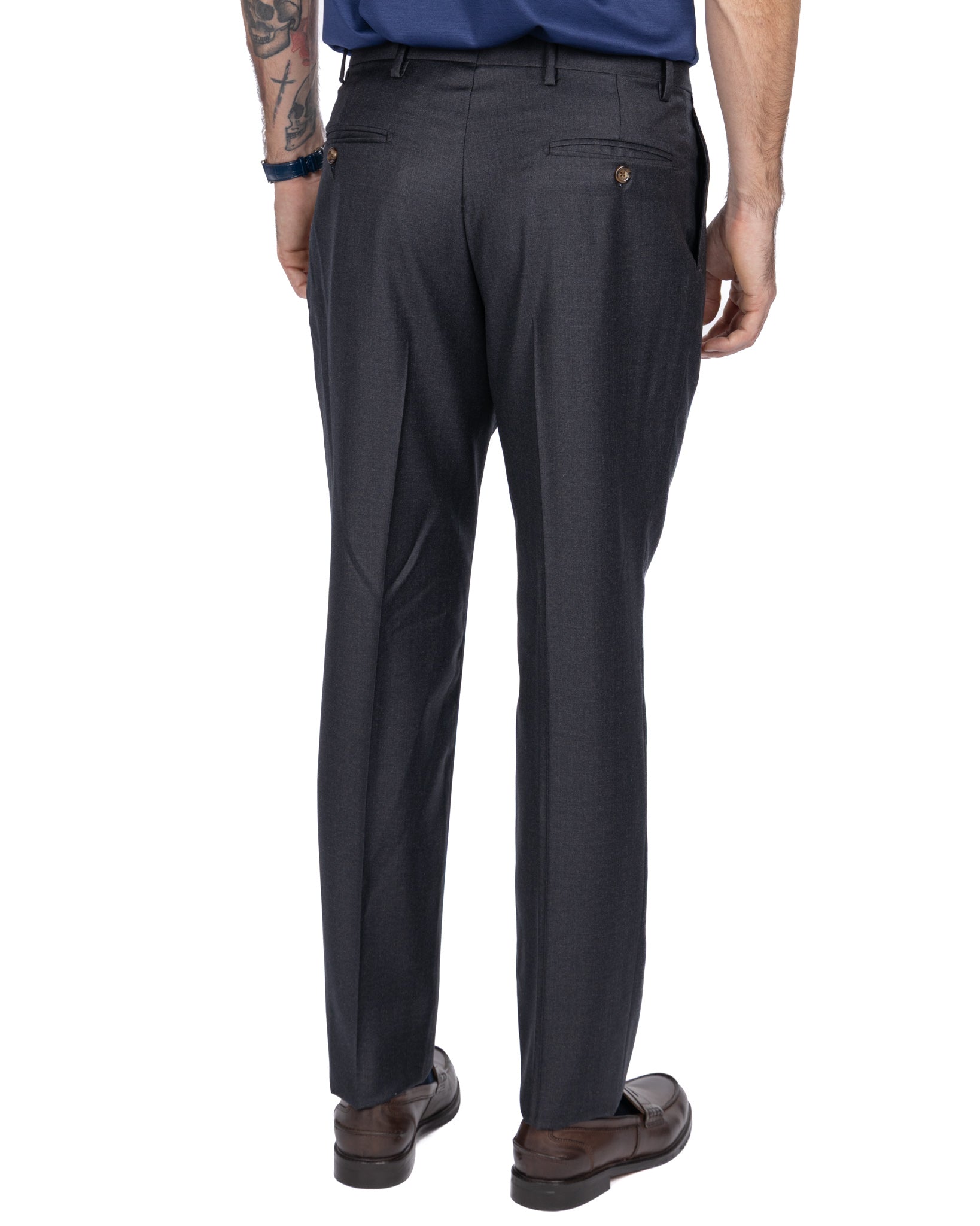 Staten wool trousers Canonico anthracite