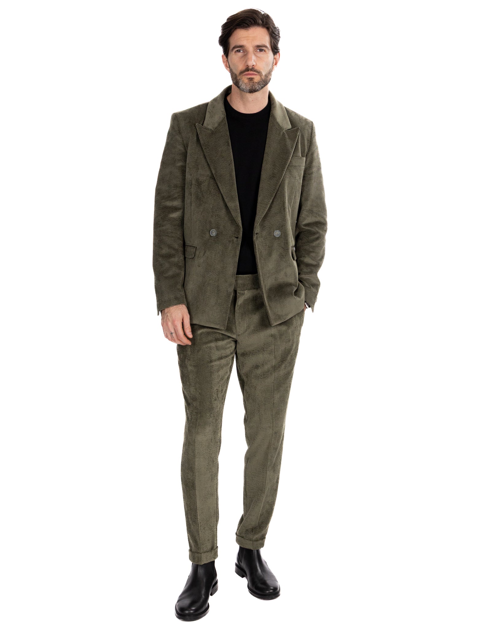 Pantalone James in velluto militare