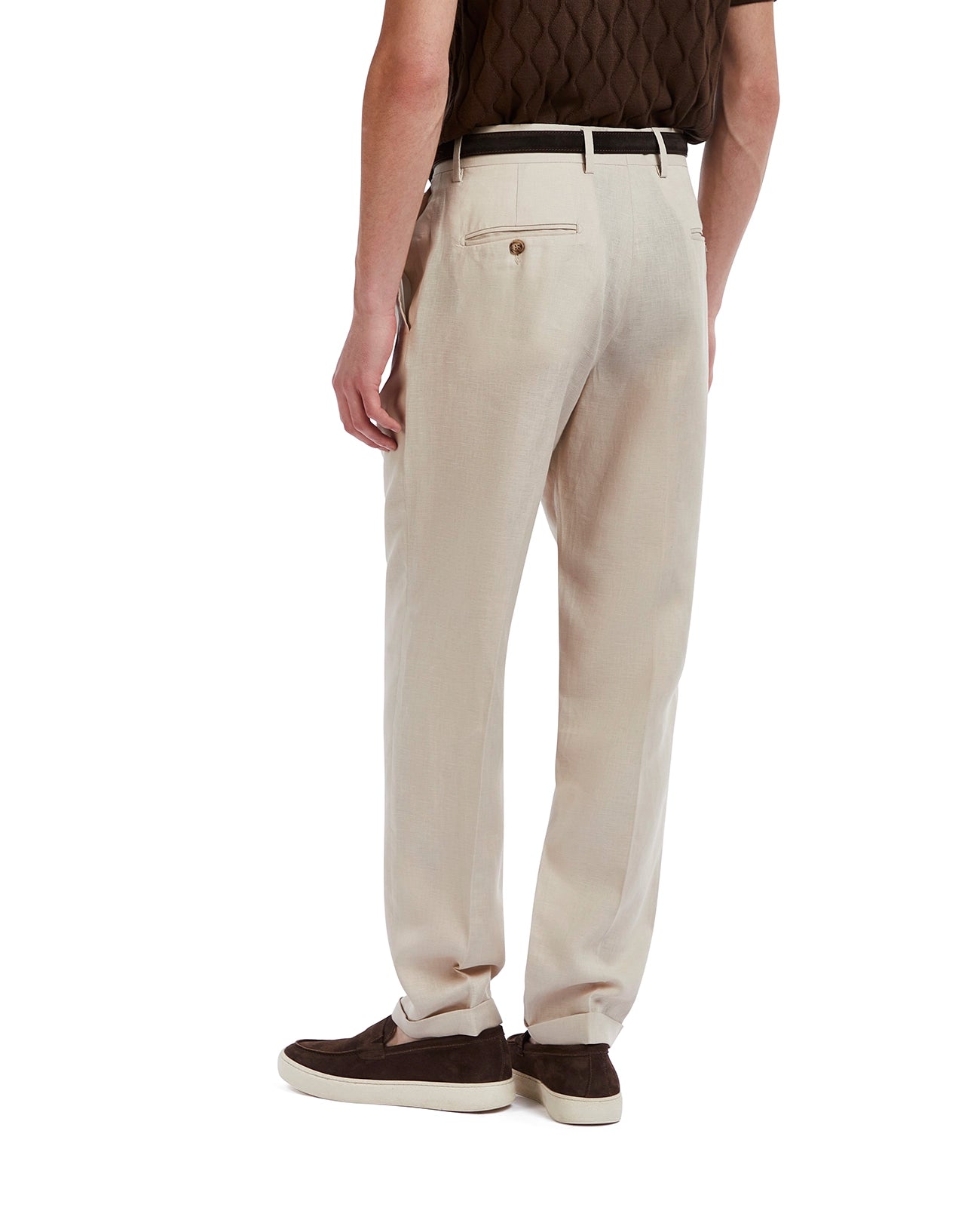 Pantalón Piana de lino puro color cáñamo