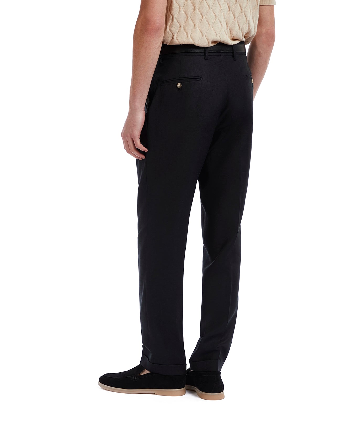 Pantalone Piana in puro lino nero