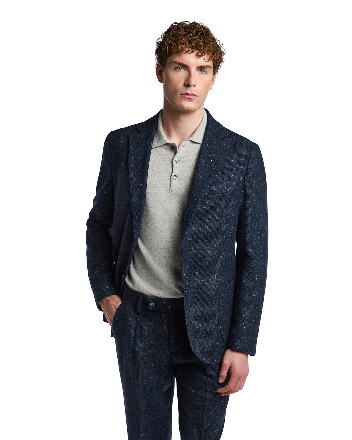 Giacca Pepe melange blu