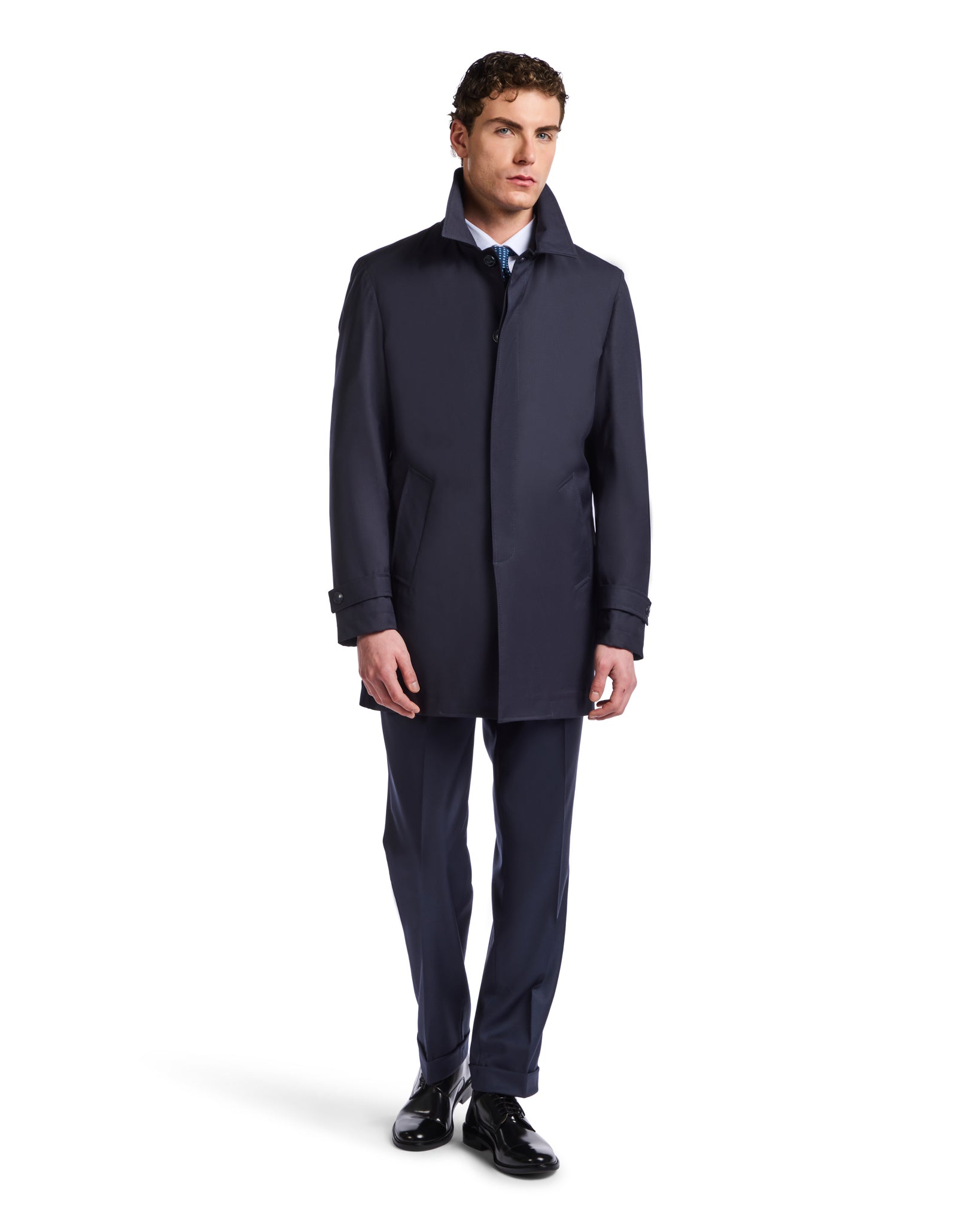 Mantua - blue unlined trench coat