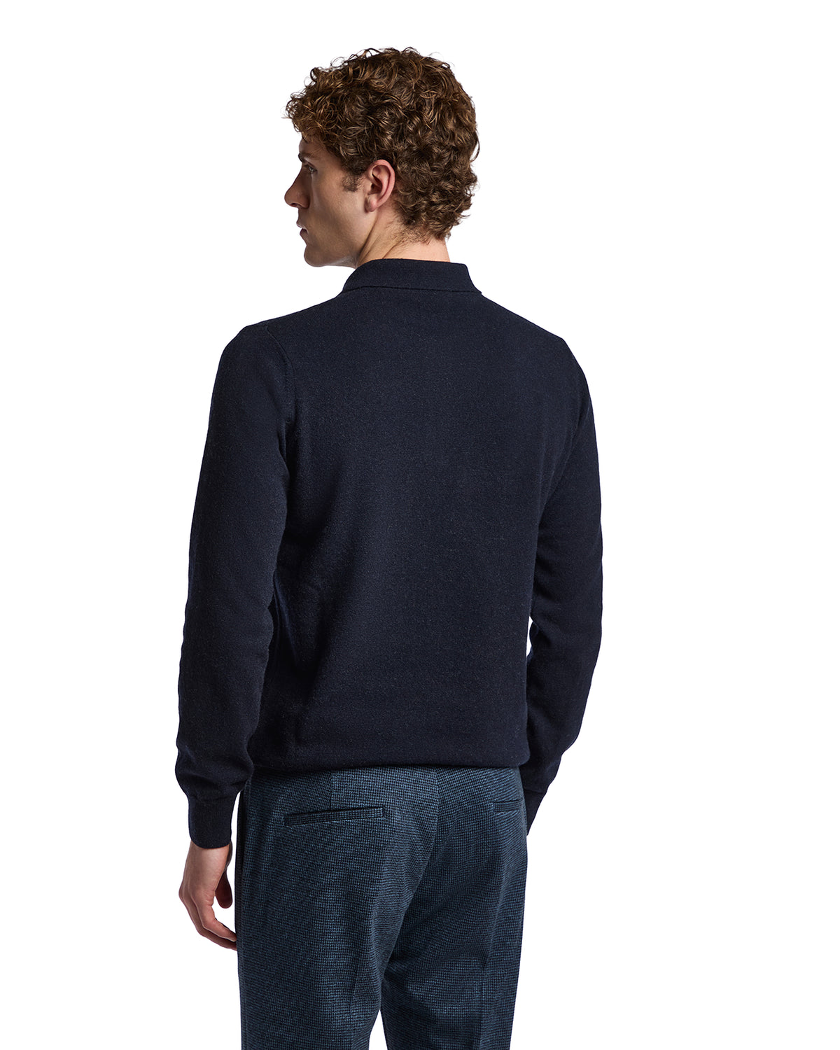 Blue cashmere blend Tiger polo