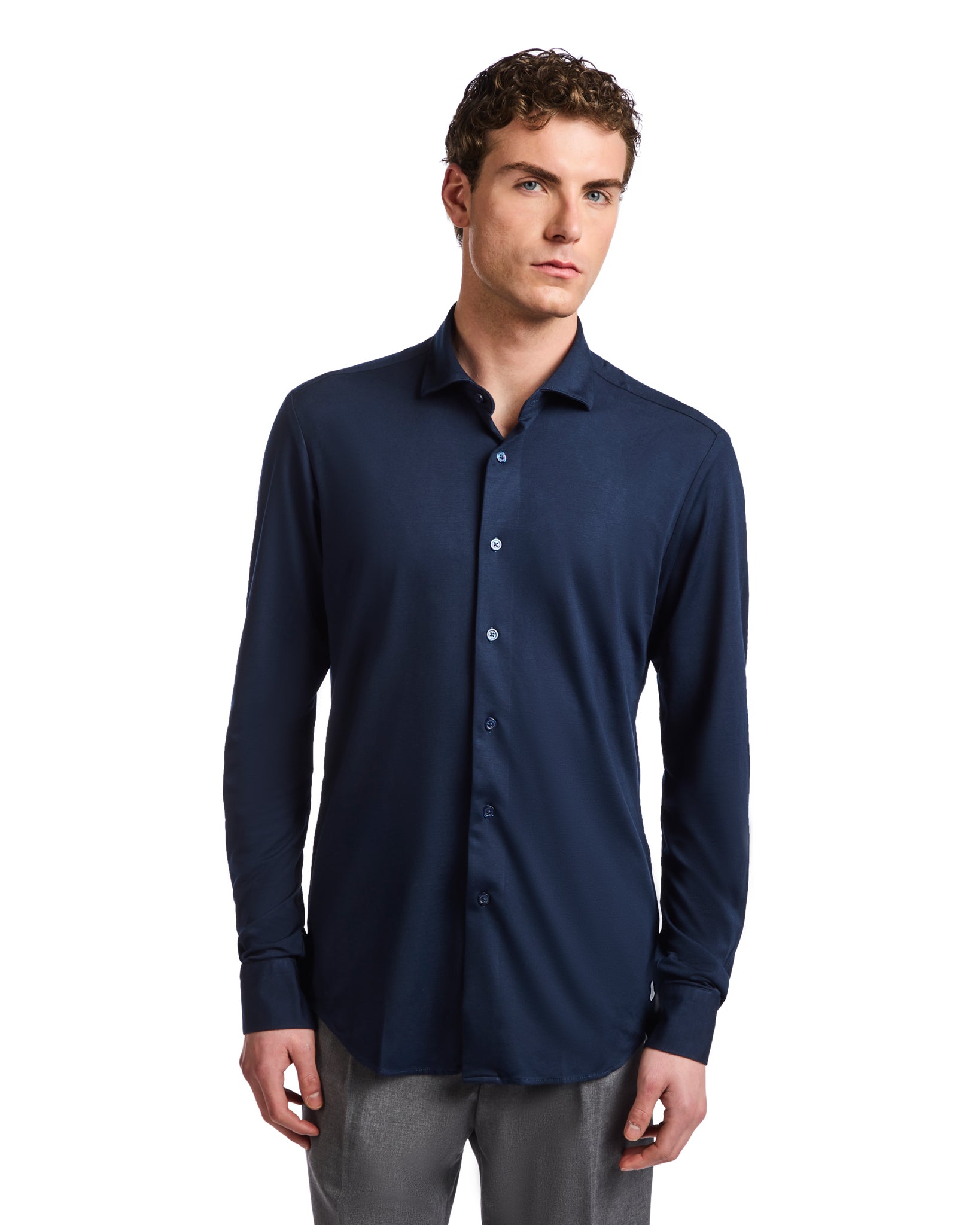 Radice shirt in blue jersey