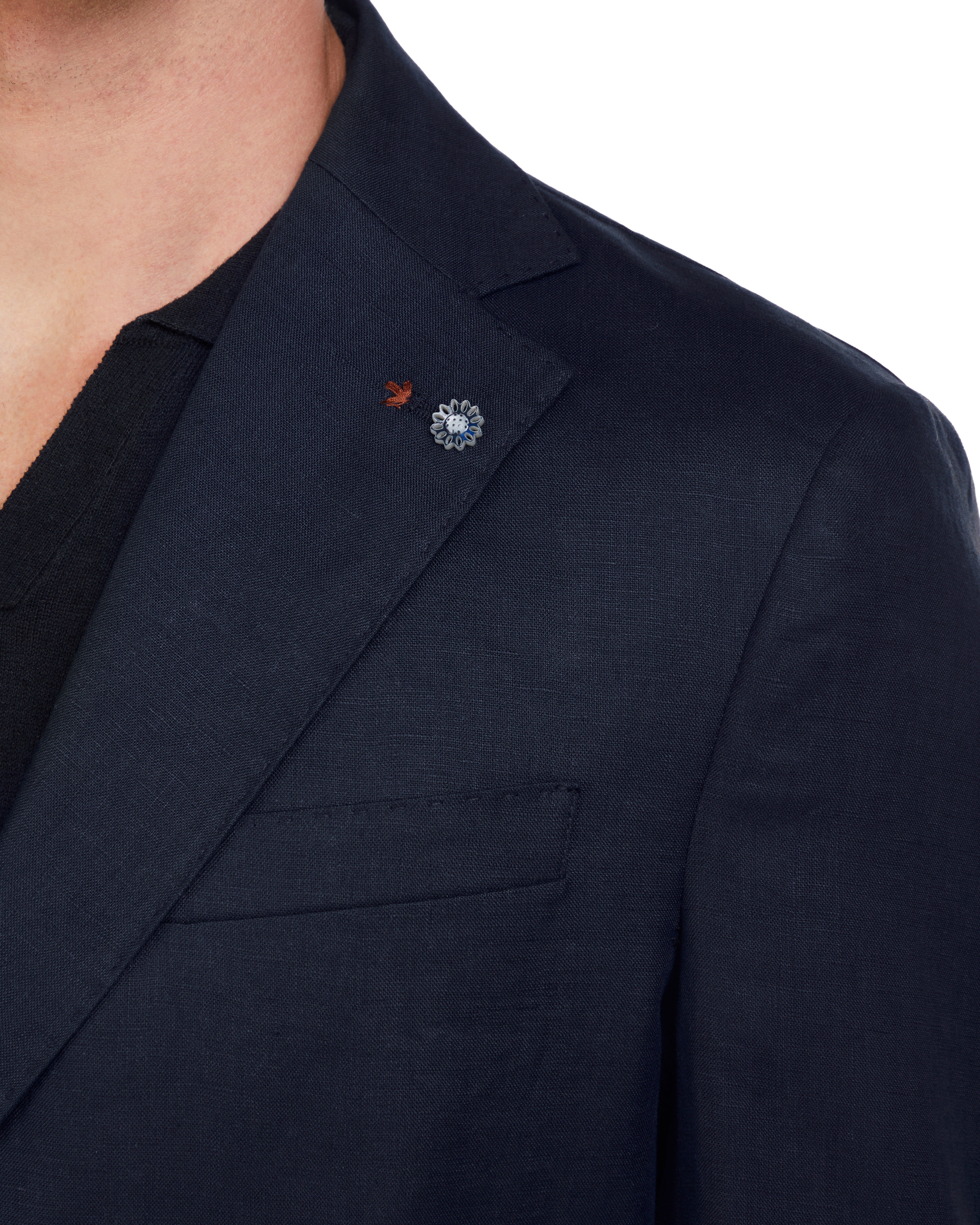 Giacca Rasiglia in puro lino blu