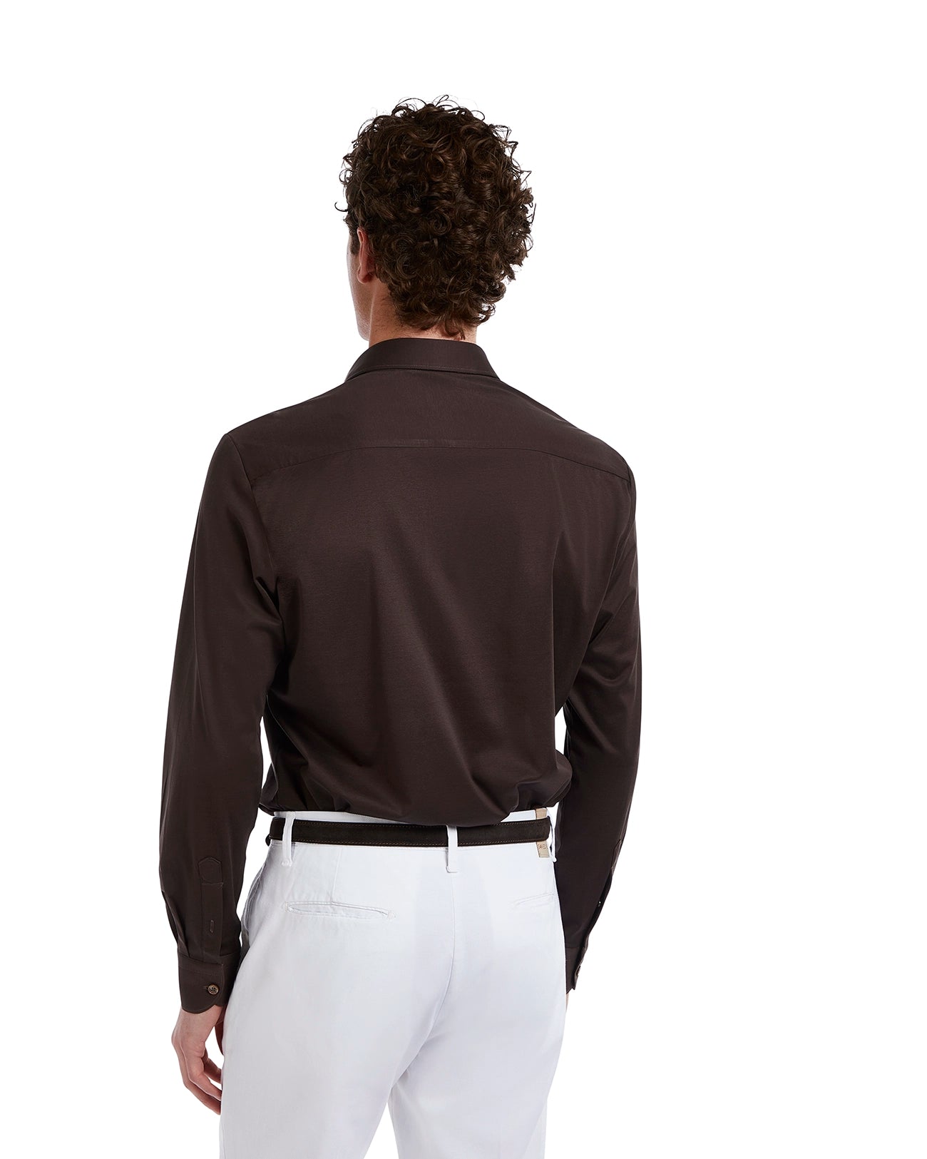 Miyagi shirt in dark brown cotton