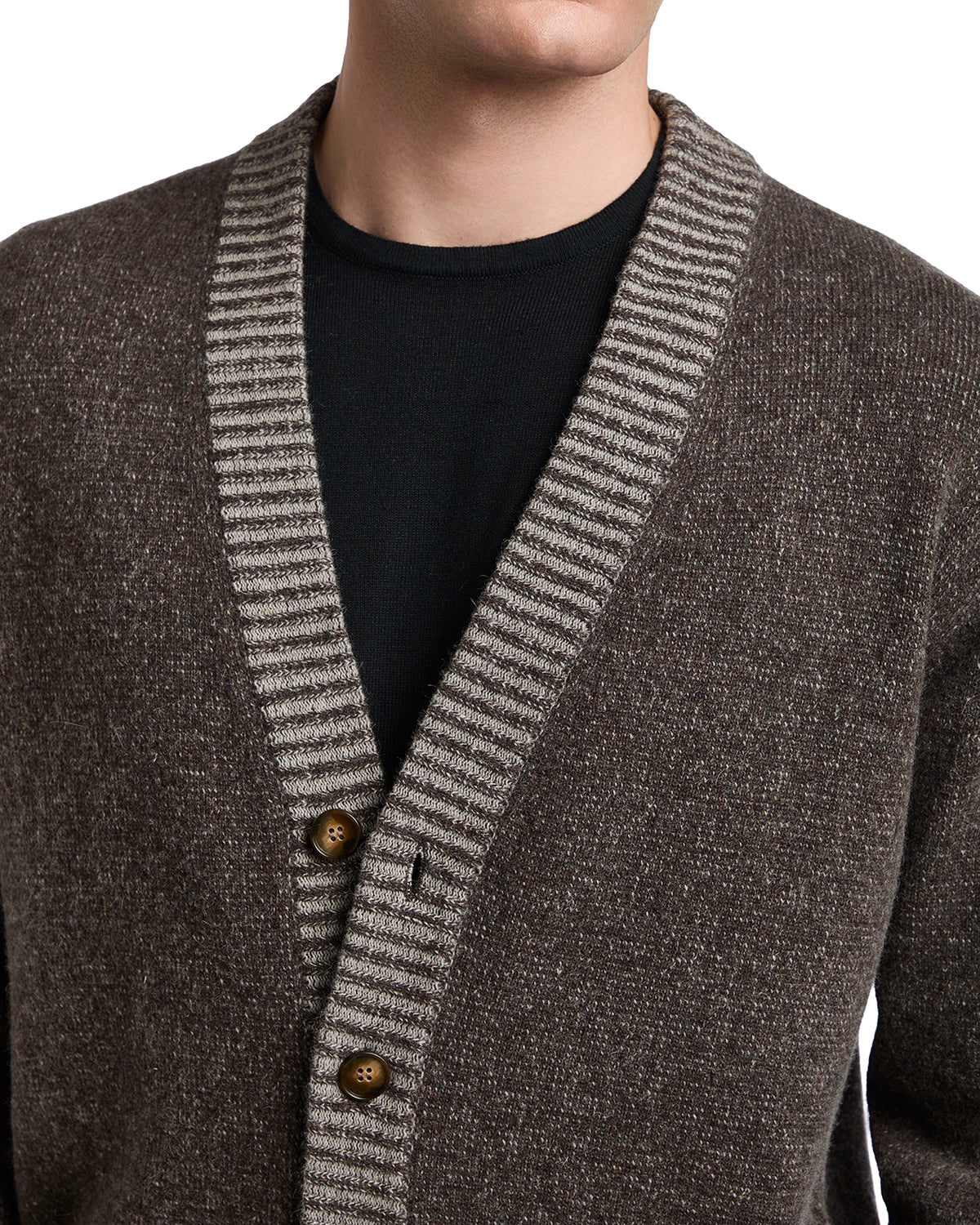 Brown bouclé Vanisé cardigan