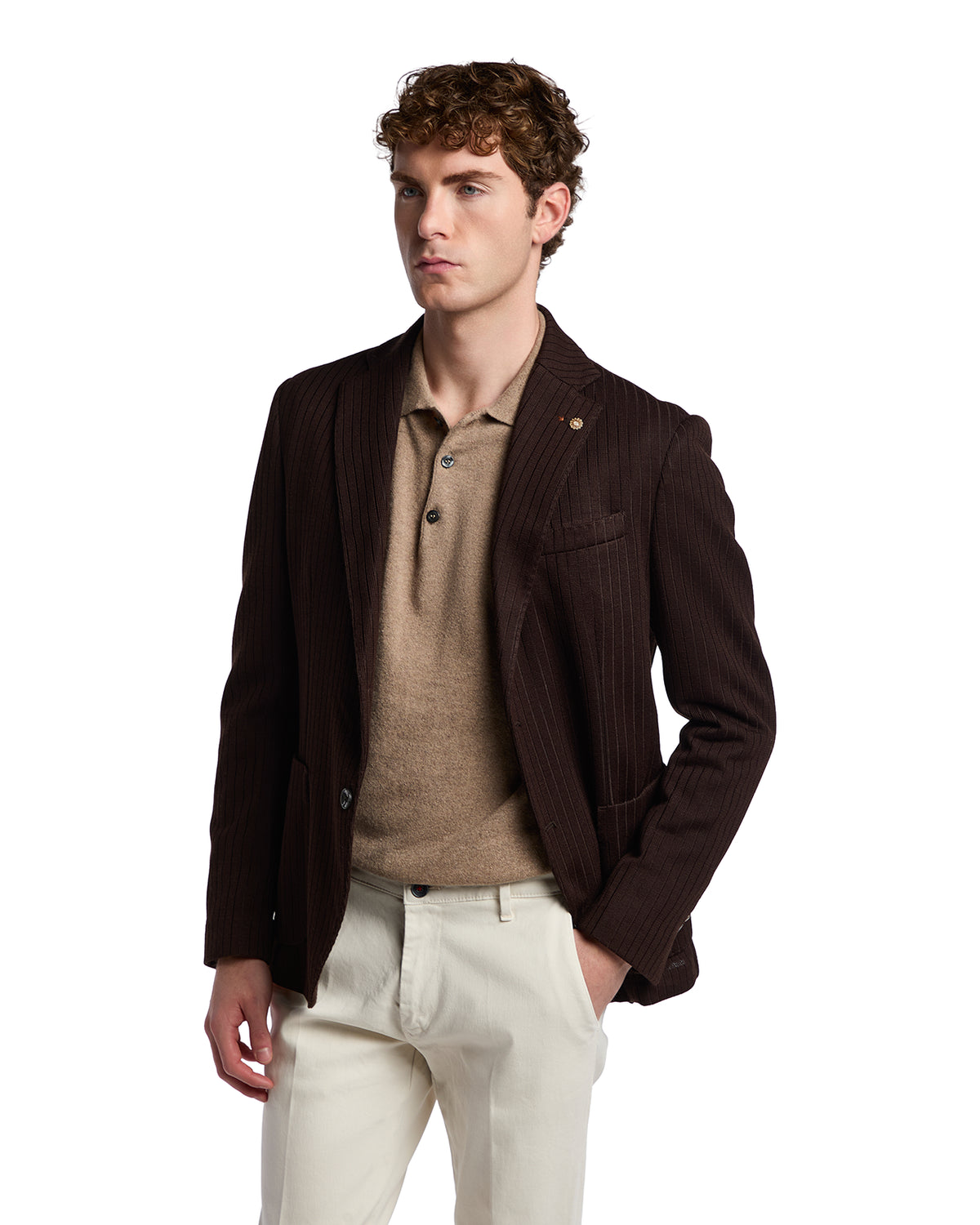 Verti pinstripe dark brown jacket