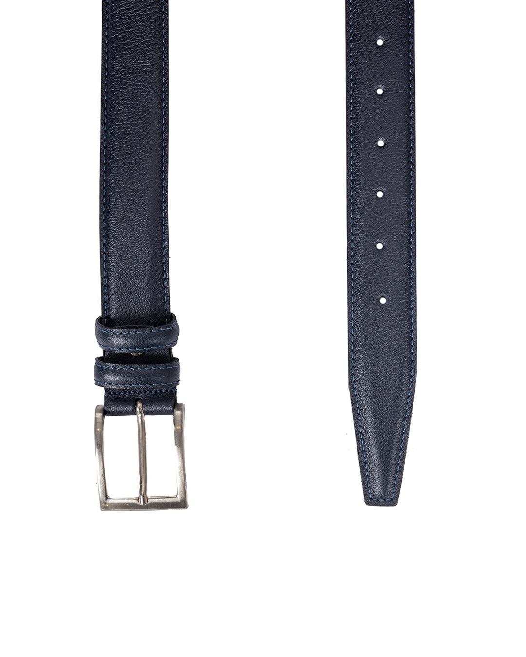 Barga - blue matte leather belt