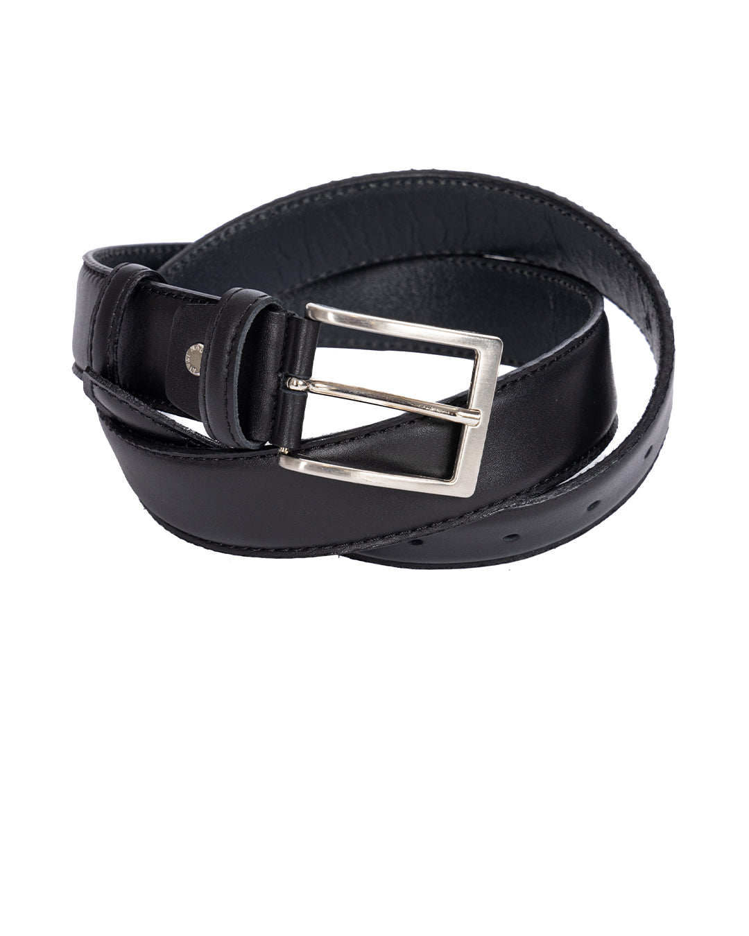 Barga - black matte leather belt