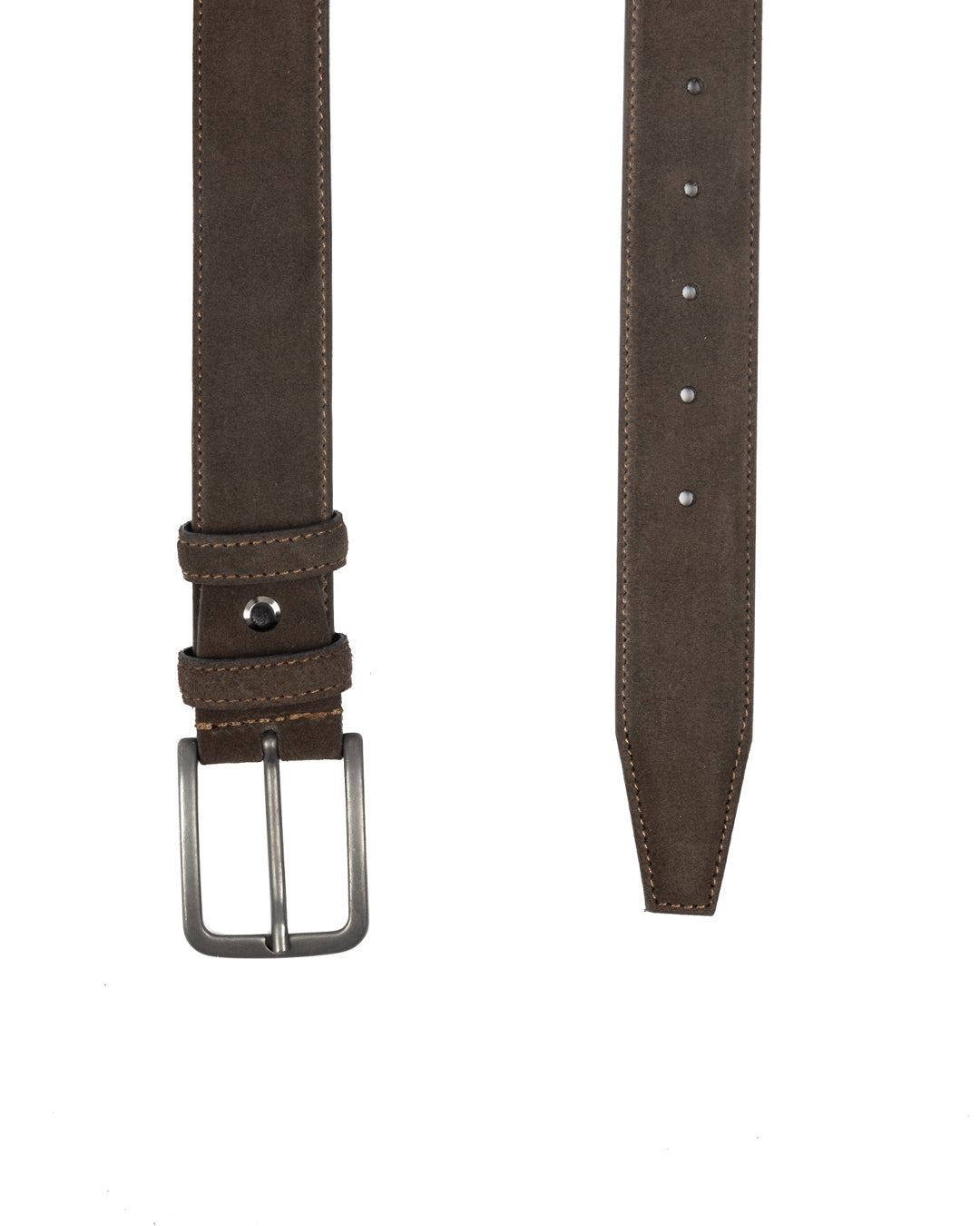 Cortona - ceinture en daim marron foncé