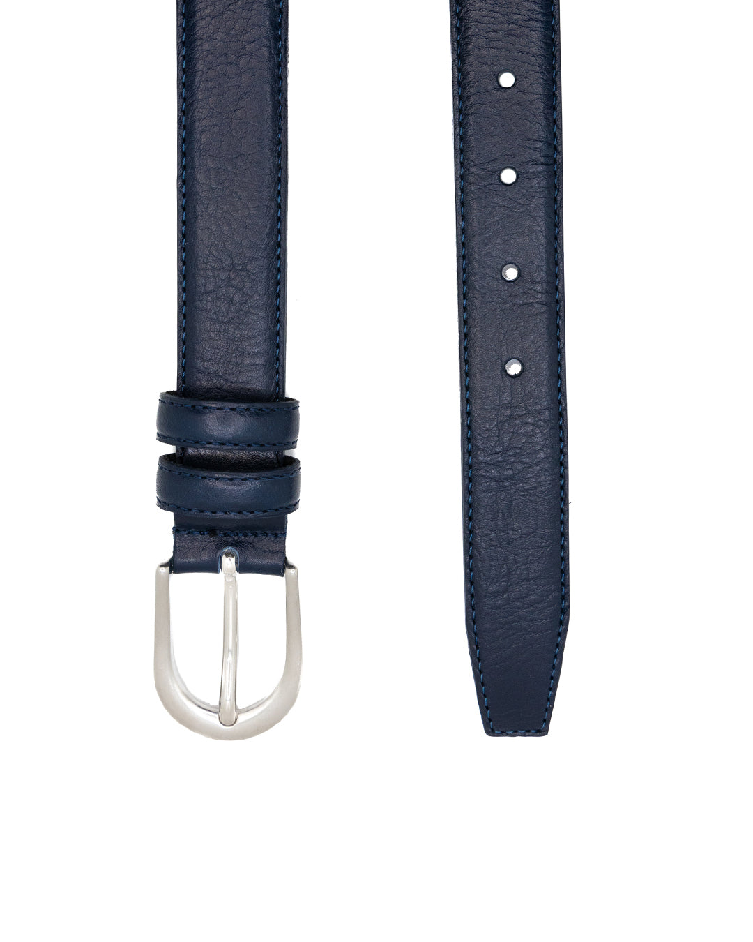 Empoli - blue hammered leather belt