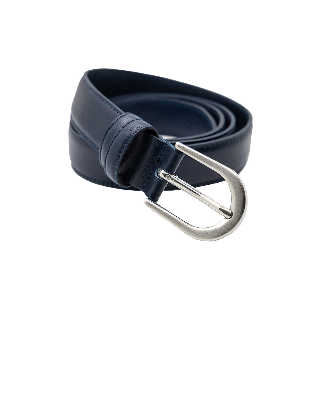 Empoli - blue hammered leather belt