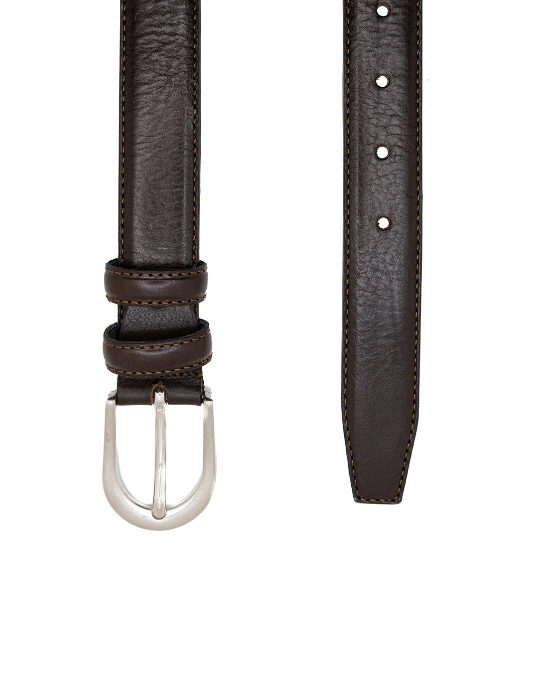 Empoli - dark brown hammered leather belt