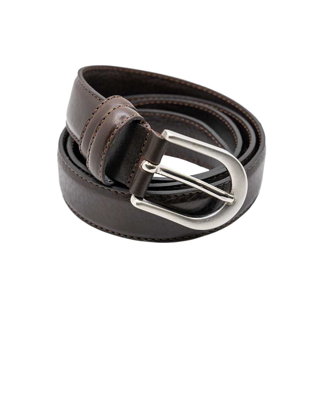 Empoli - dark brown hammered leather belt