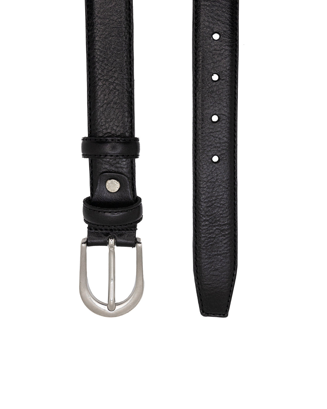 Empoli - black hammered leather belt