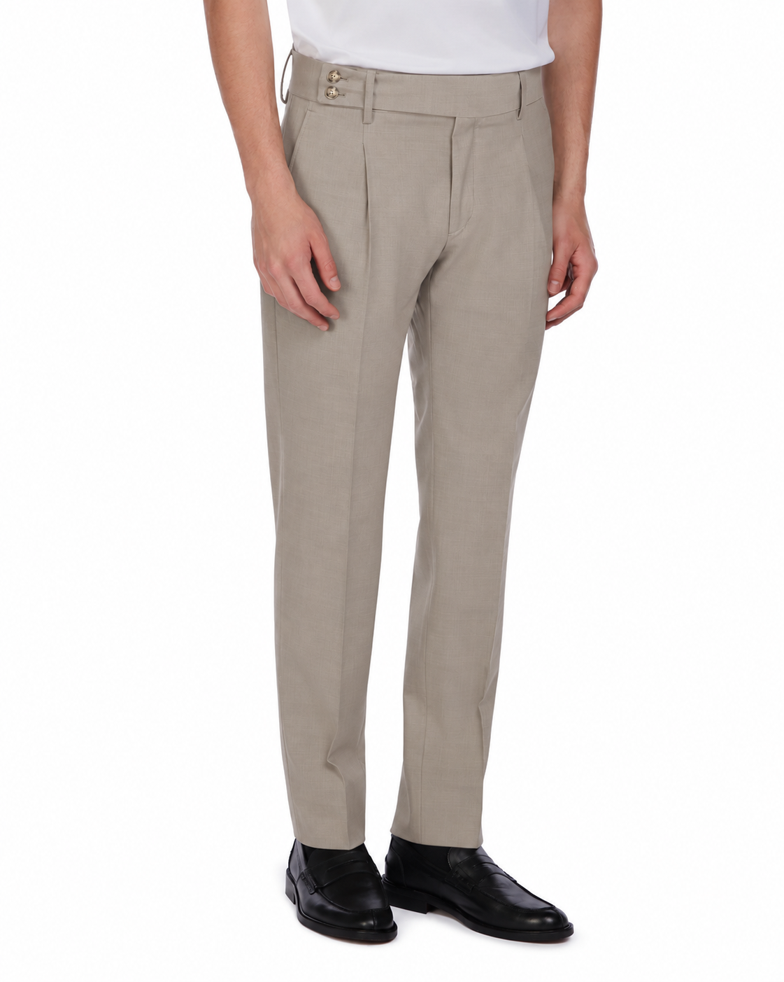 Beige wool Harlem pants