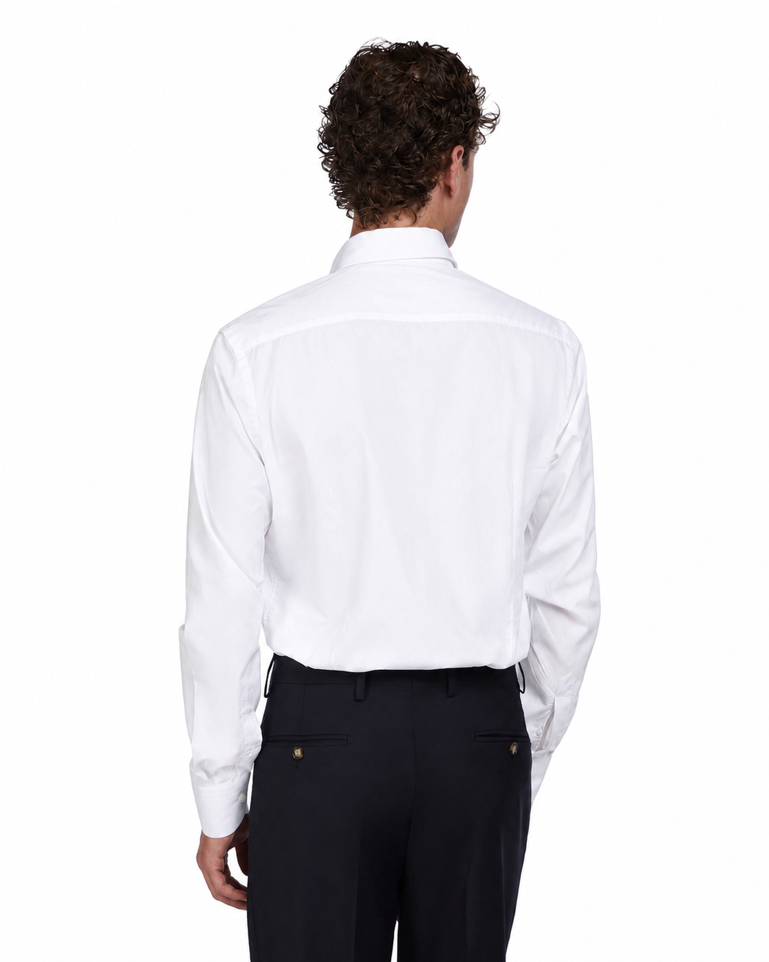 Camisa Heckler blanca en popelín de algodón