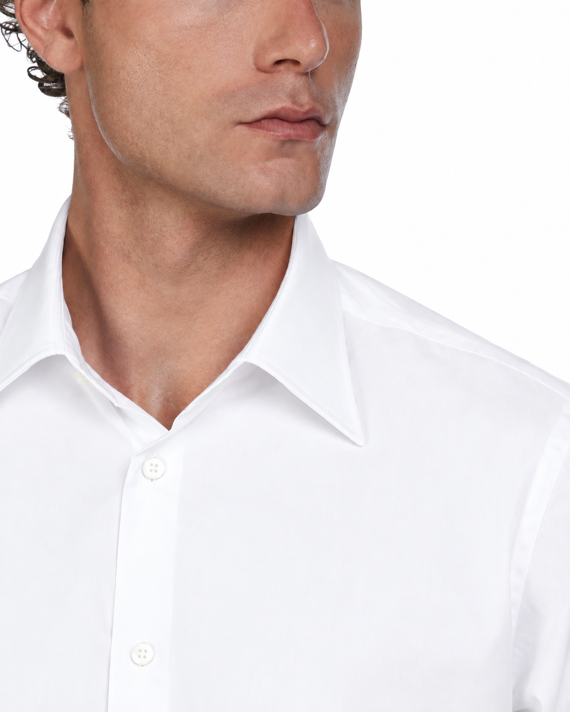 Camisa Heckler blanca en popelín de algodón