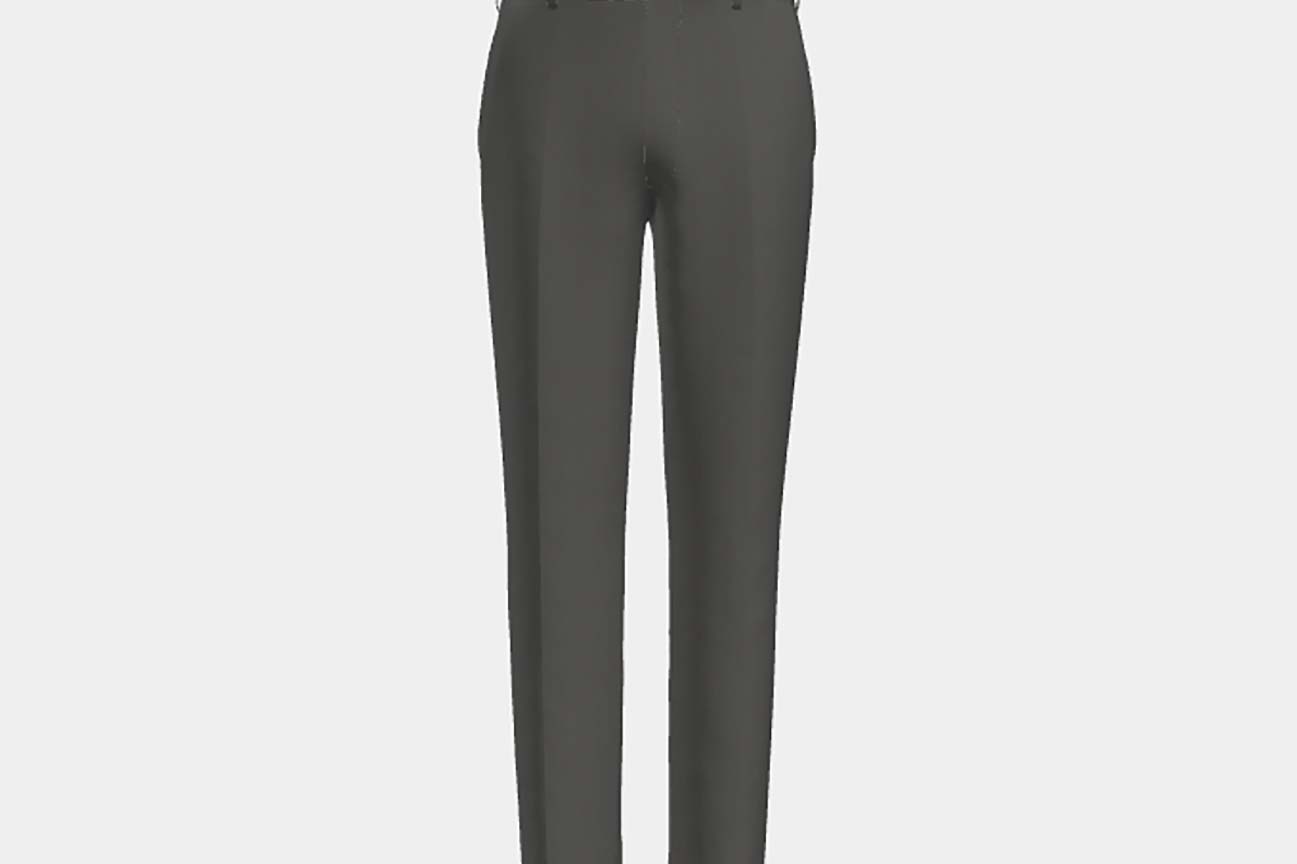 Pantalone su misura lana solaro 130s verde Caccioppoli