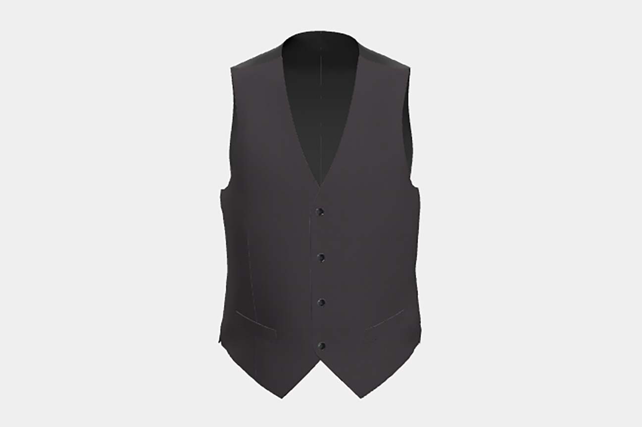 Gilet su misura lana 130s principe di galles viola Caccioppoli