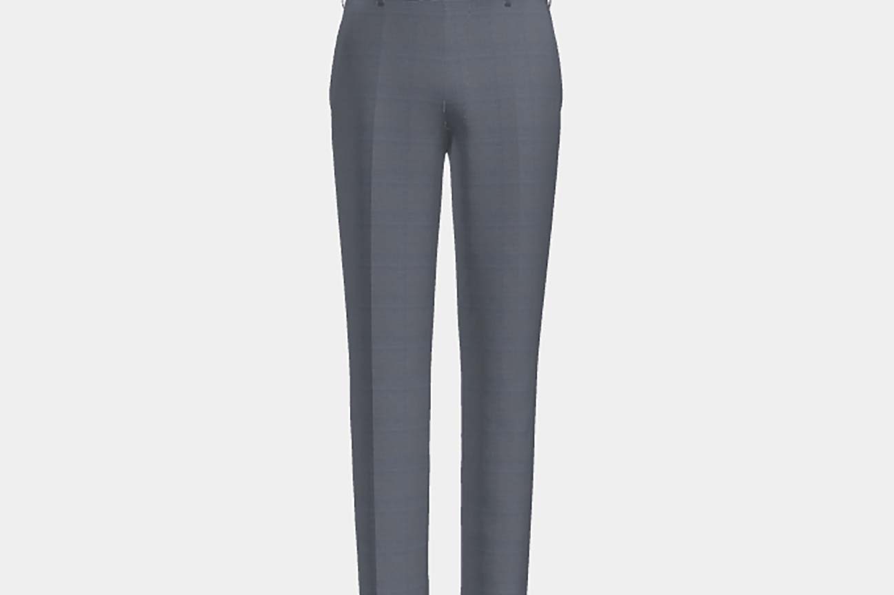 Pantalone su misura lana e seta 150s grigio Caccioppoli
