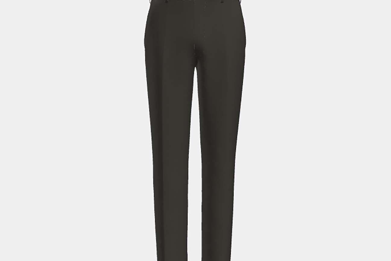 Pantalone su misura lana 110s marrone Canonico