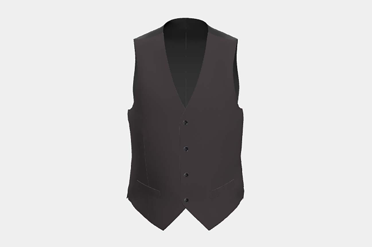 Gilet su misura lana 130s viola Caccioppoli